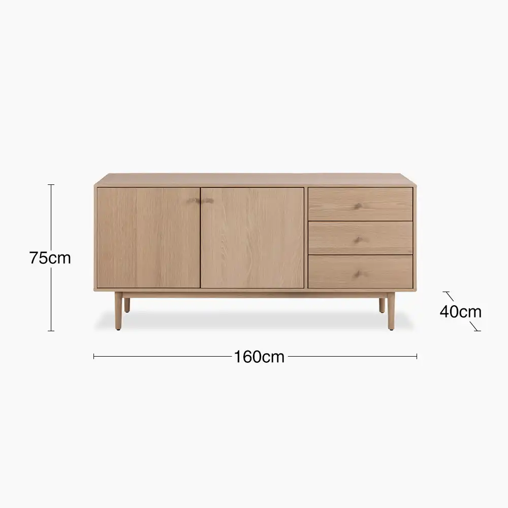 Aston Wooden Sideboard | Oak - Image 6