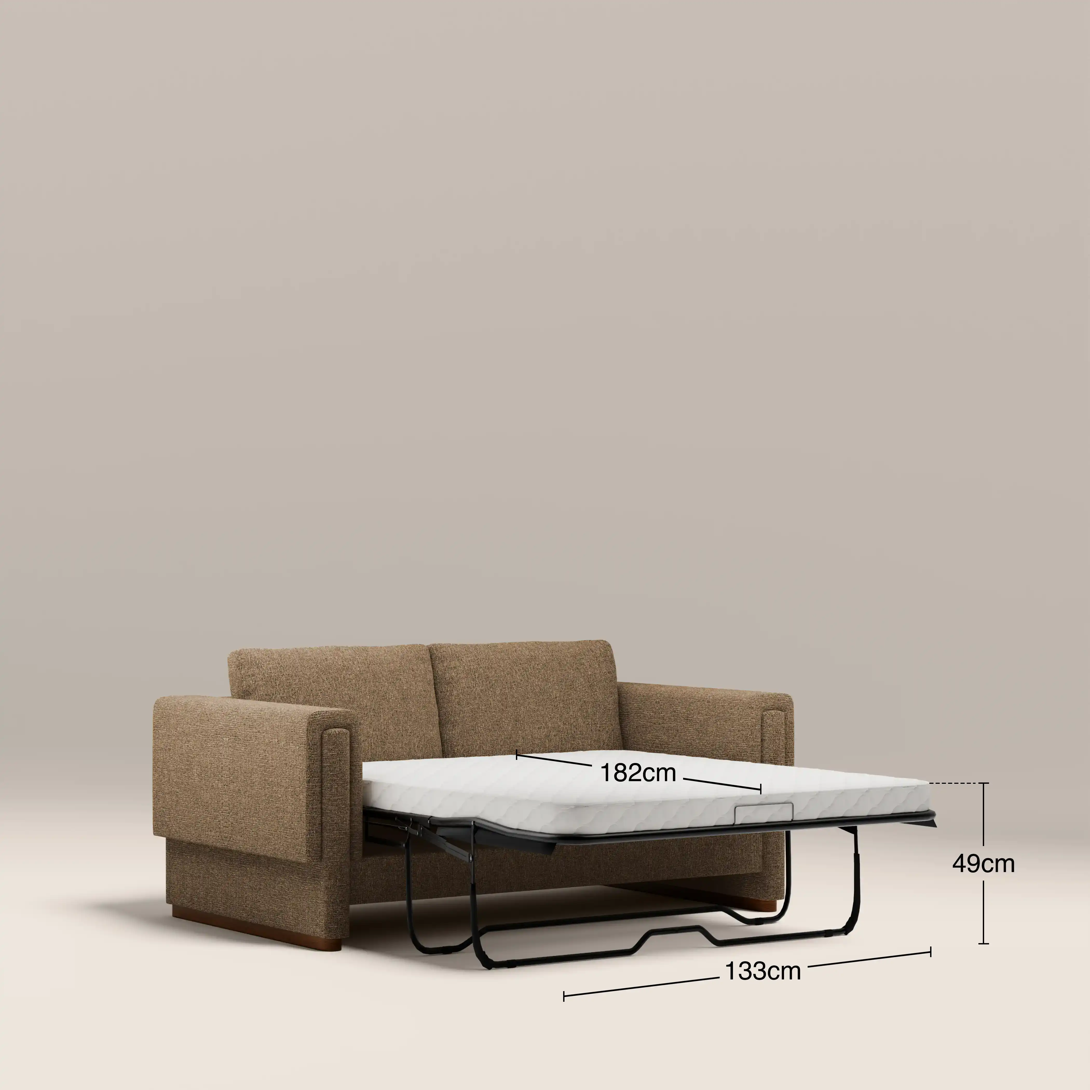Ava 2 Seater Sofa Bed | Speckled Cappuccino Boucle - Image 10