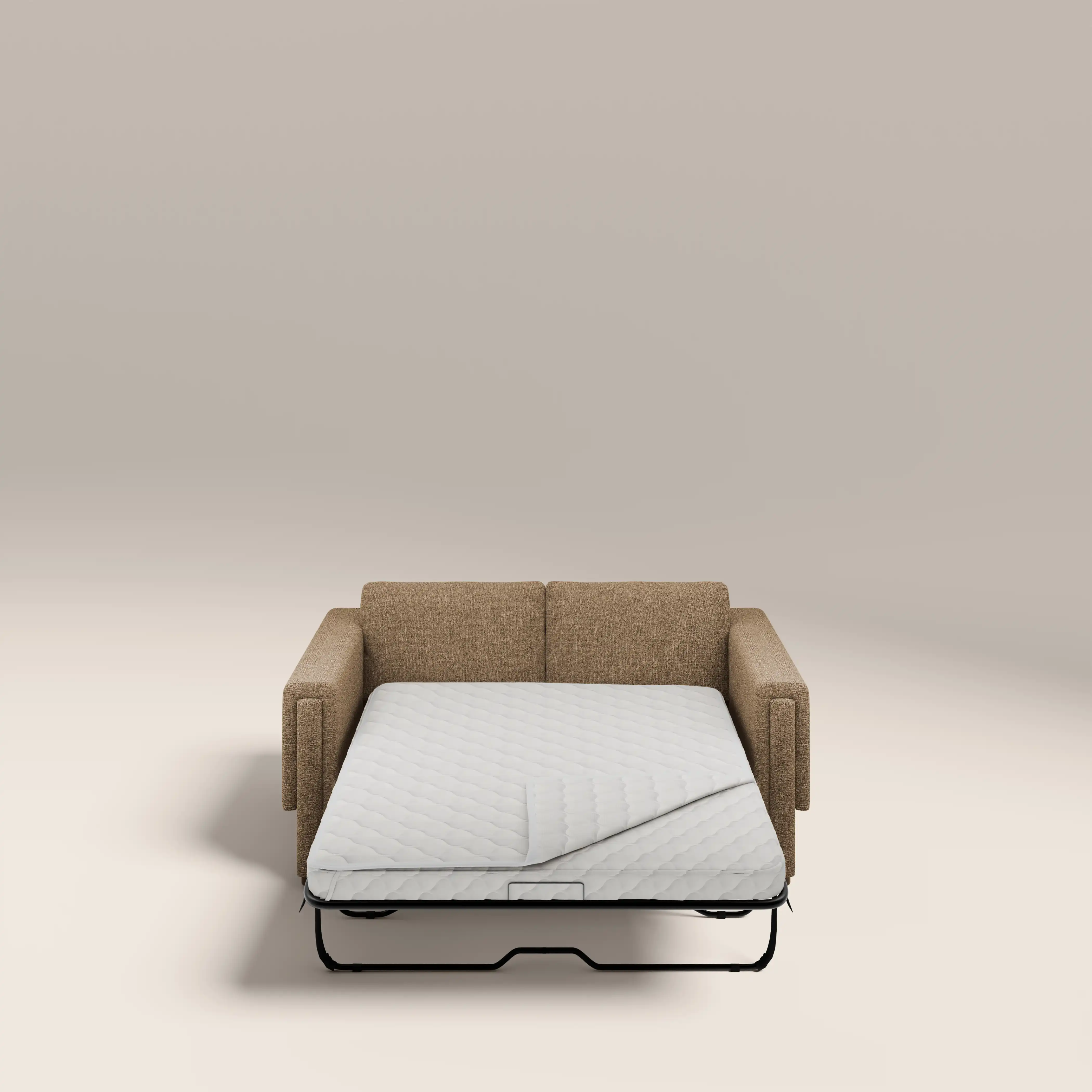 Ava 2 Seater Sofa Bed | Speckled Cappuccino Boucle - Image 2