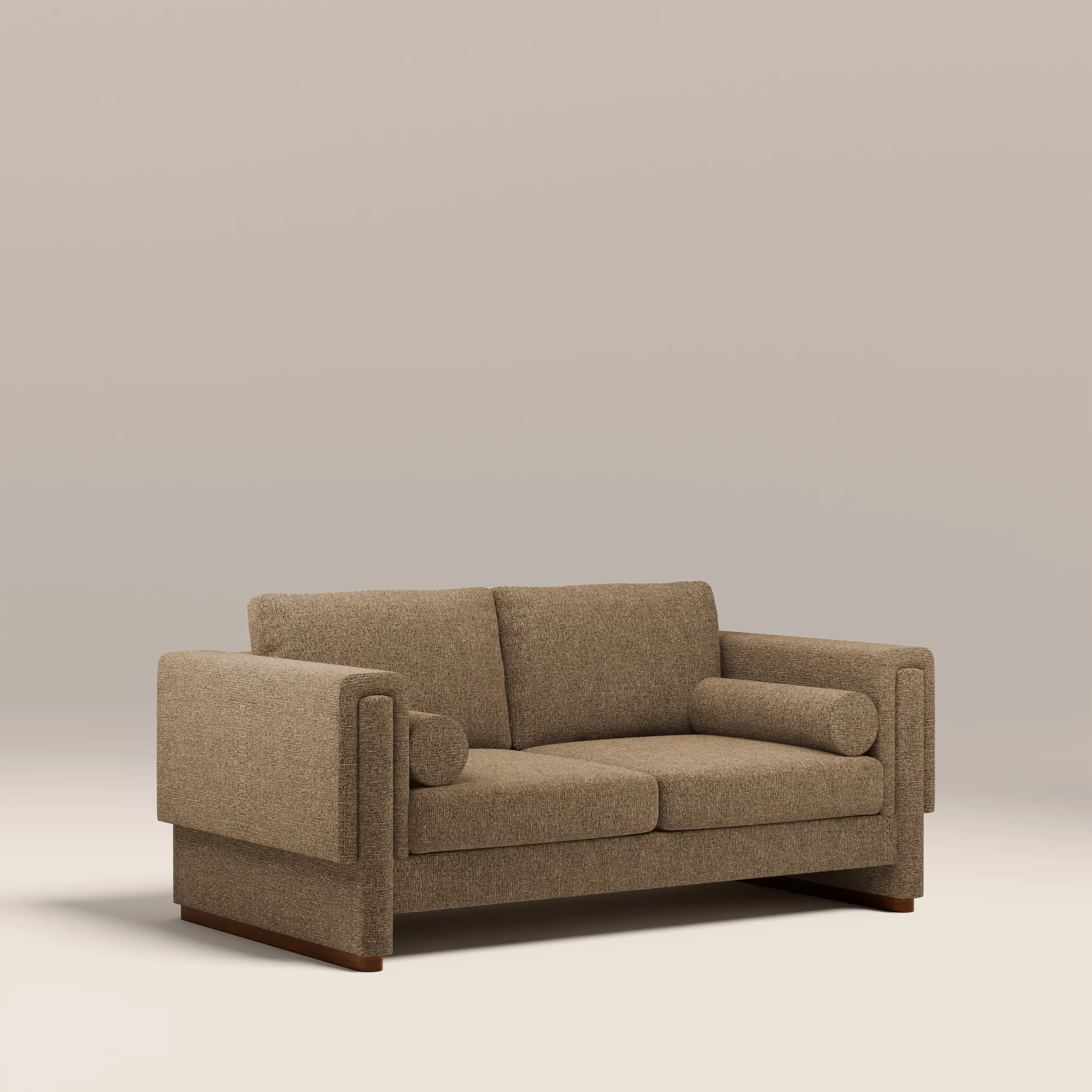 Ava 2 Seater Sofa Bed | Speckled Cappuccino Boucle - Image 4