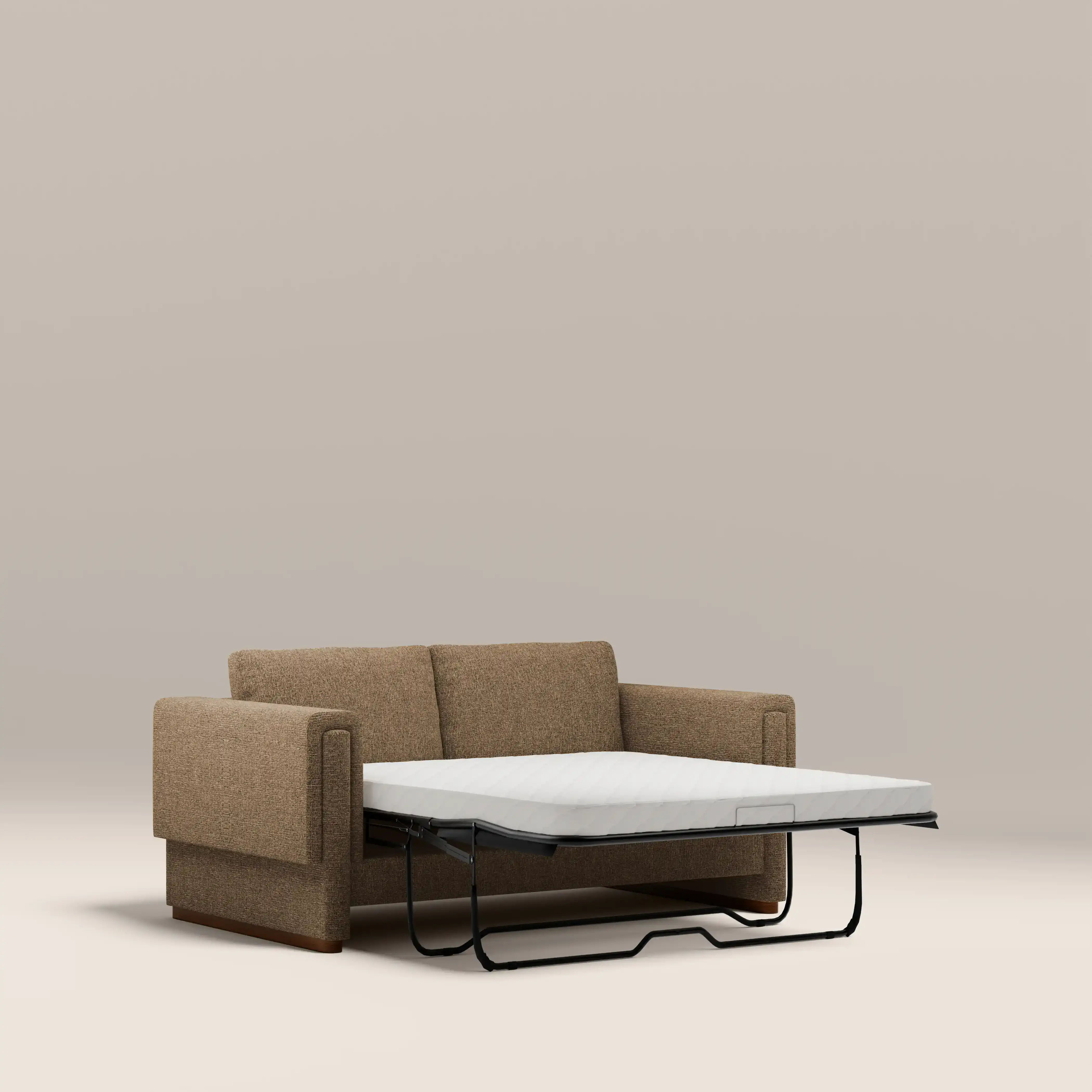 Ava 2 Seater Sofa Bed | Speckled Cappuccino Boucle - Image 5