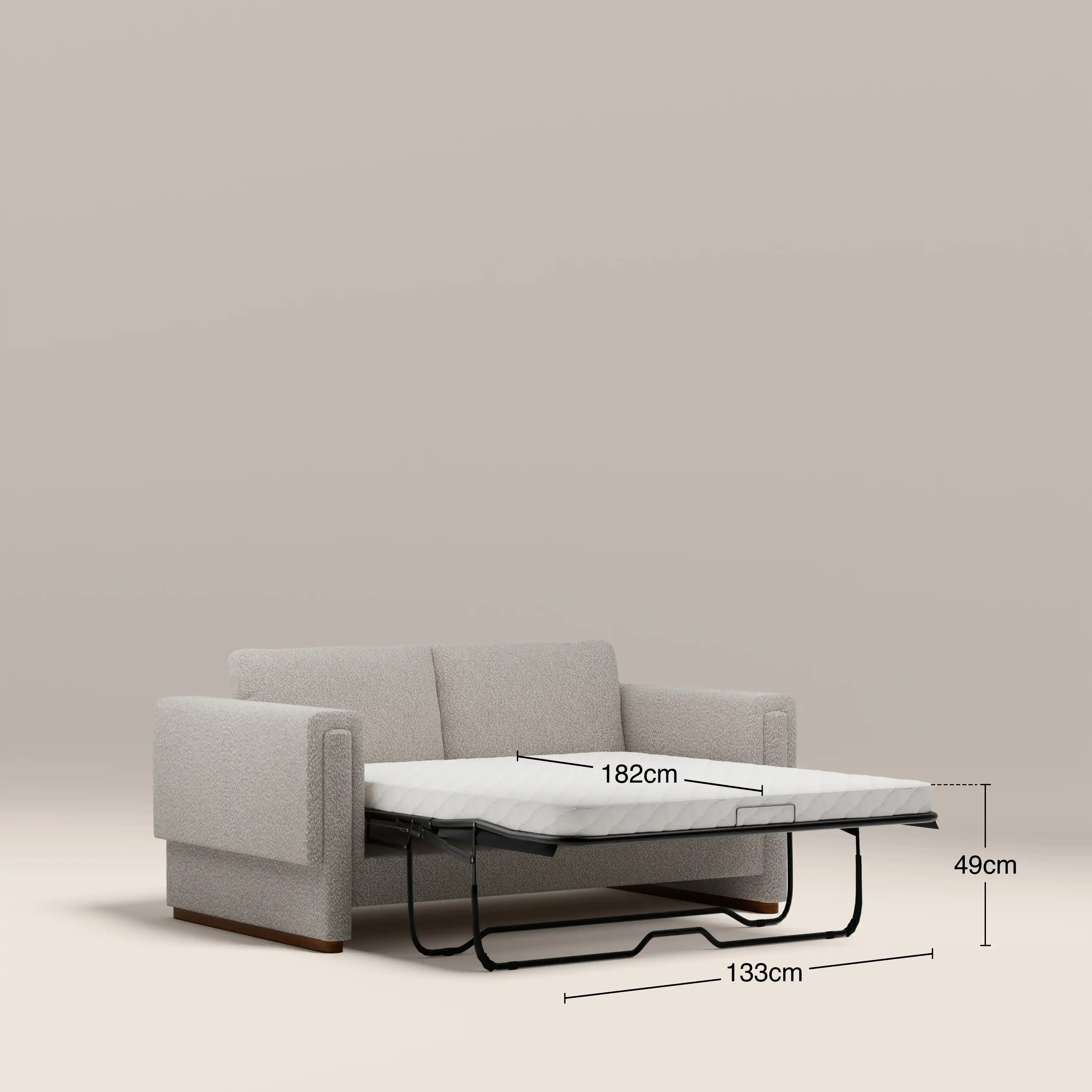 Ava 2 Seater Sofa Bed | Speckled Stone Sustainable Boucle - Image 10
