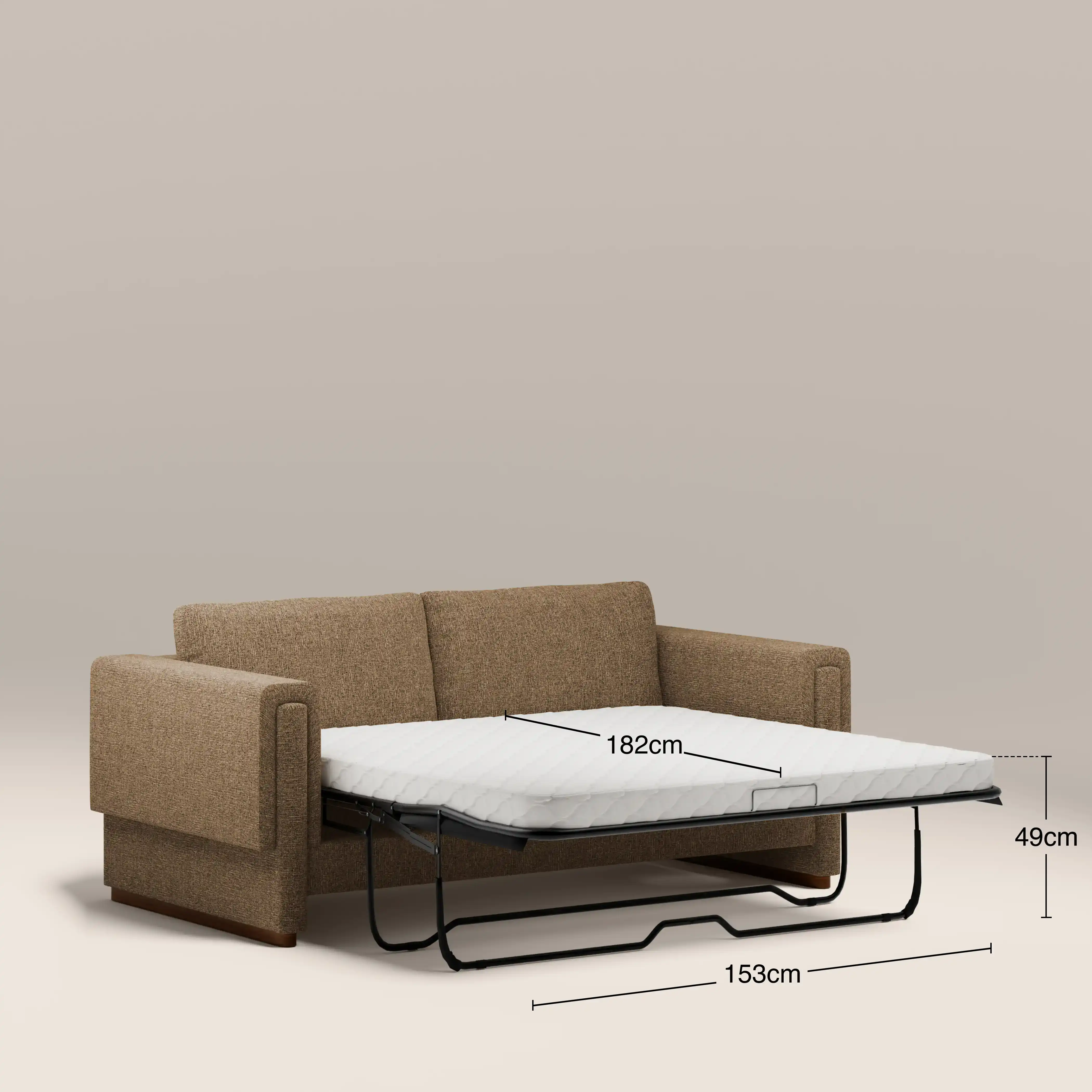 Ava 3 Seater Sofa Bed | Speckled Cappuccino Boucle - Image 10