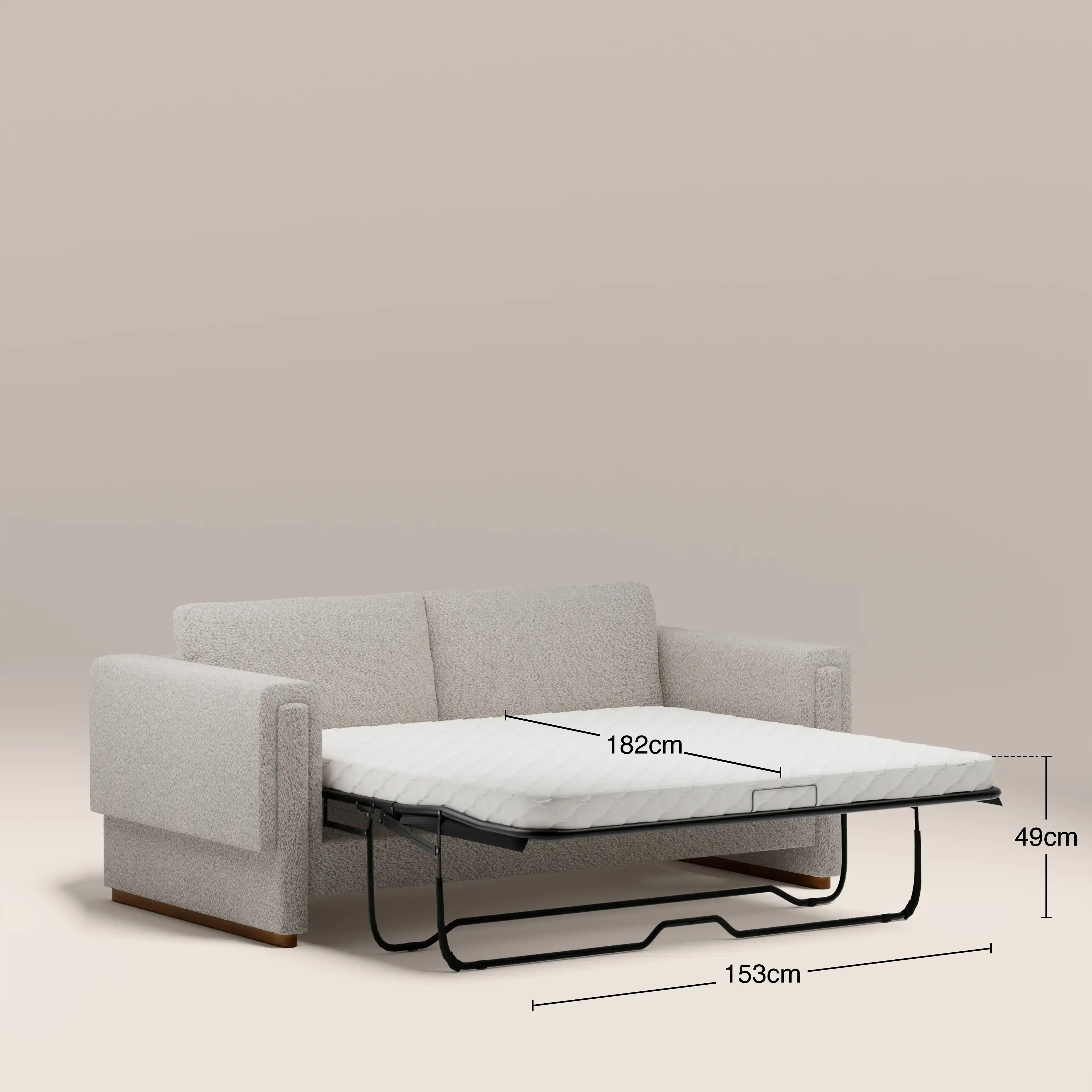 Ava 3 Seater Sofa Bed | Speckled Stone Sustainable Boucle - Image 10