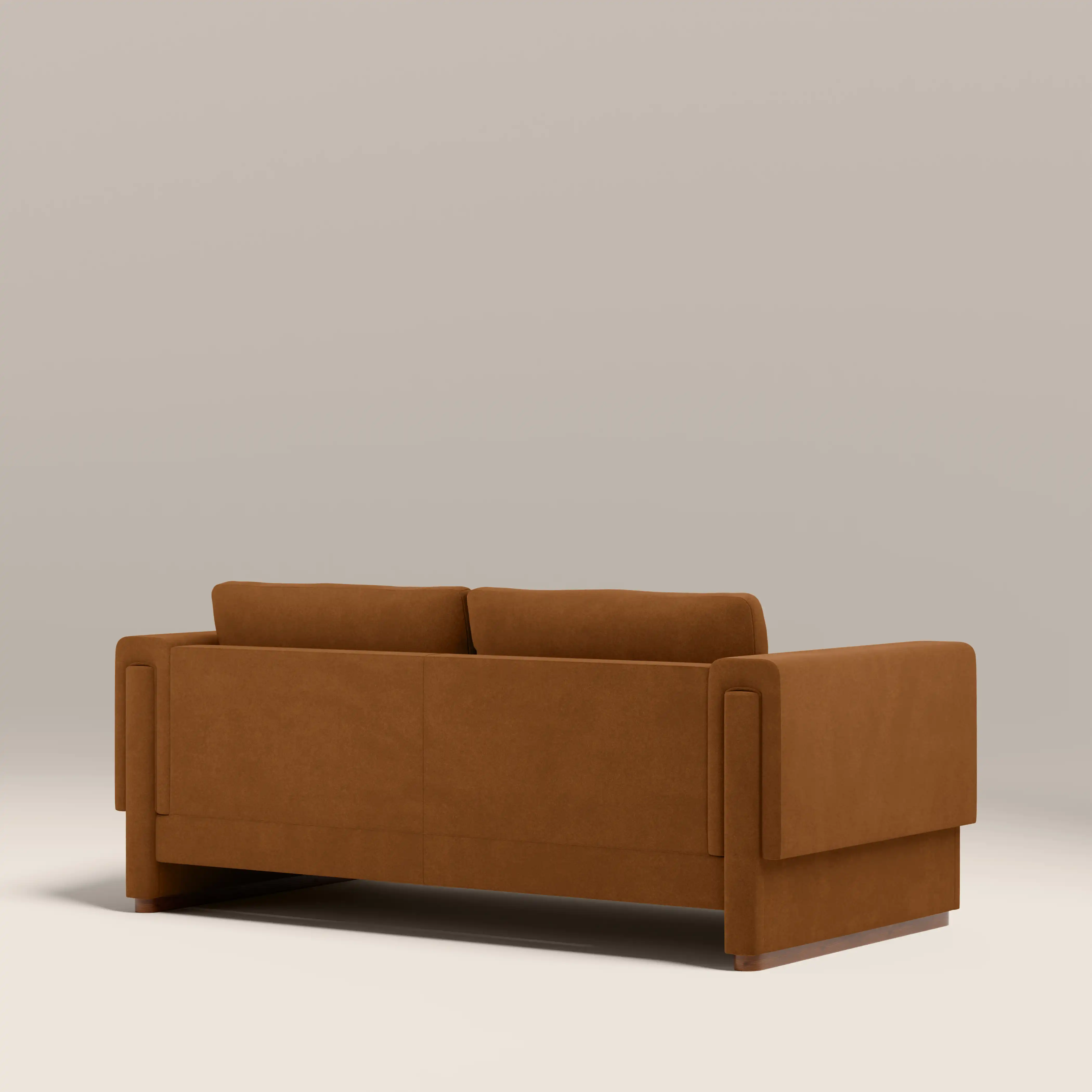 Ava 3 Seater Sofa | Caramel Brown Sustainable Mohair Velvet - Image 5