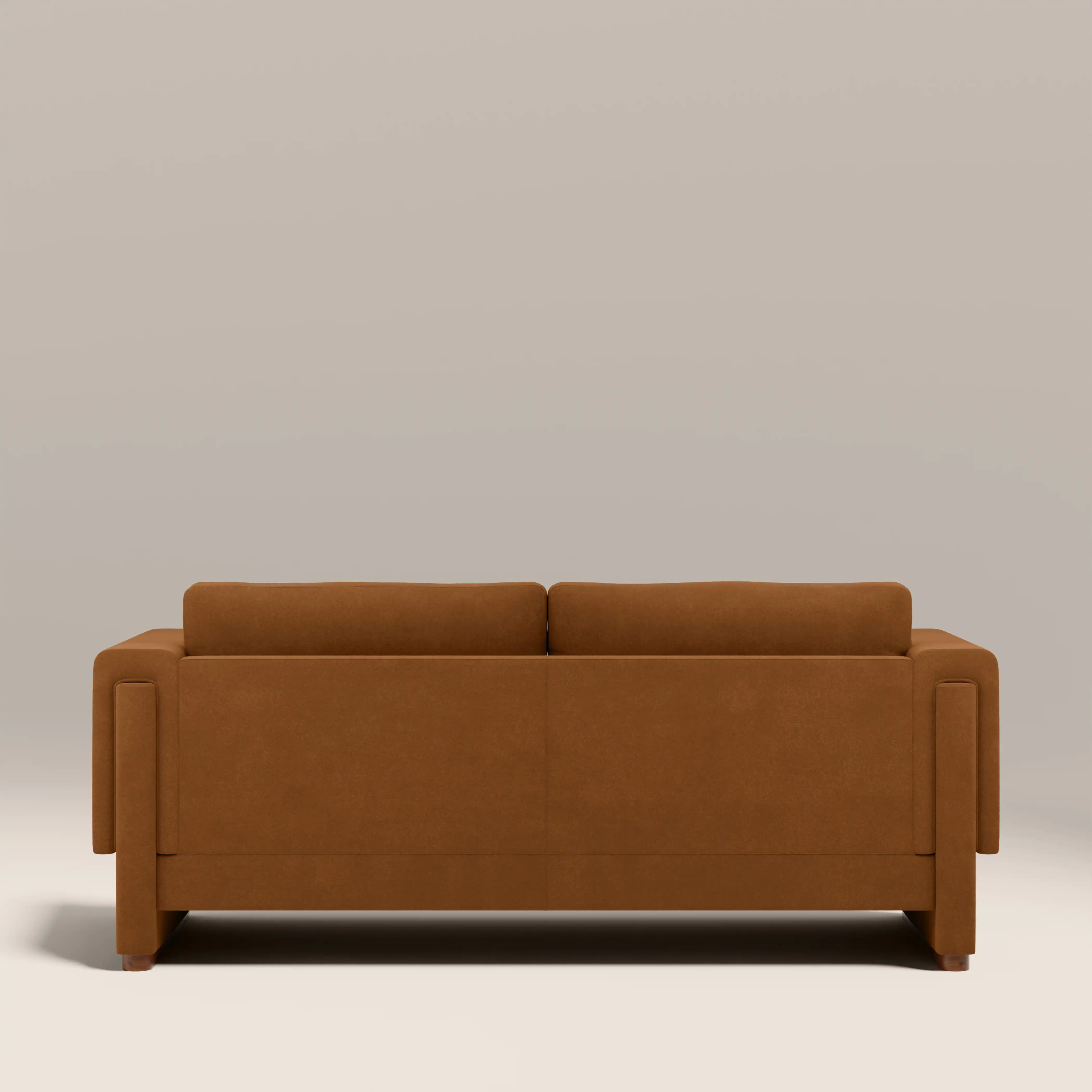 Ava 3 Seater Sofa | Caramel Brown Sustainable Mohair Velvet - Image 6