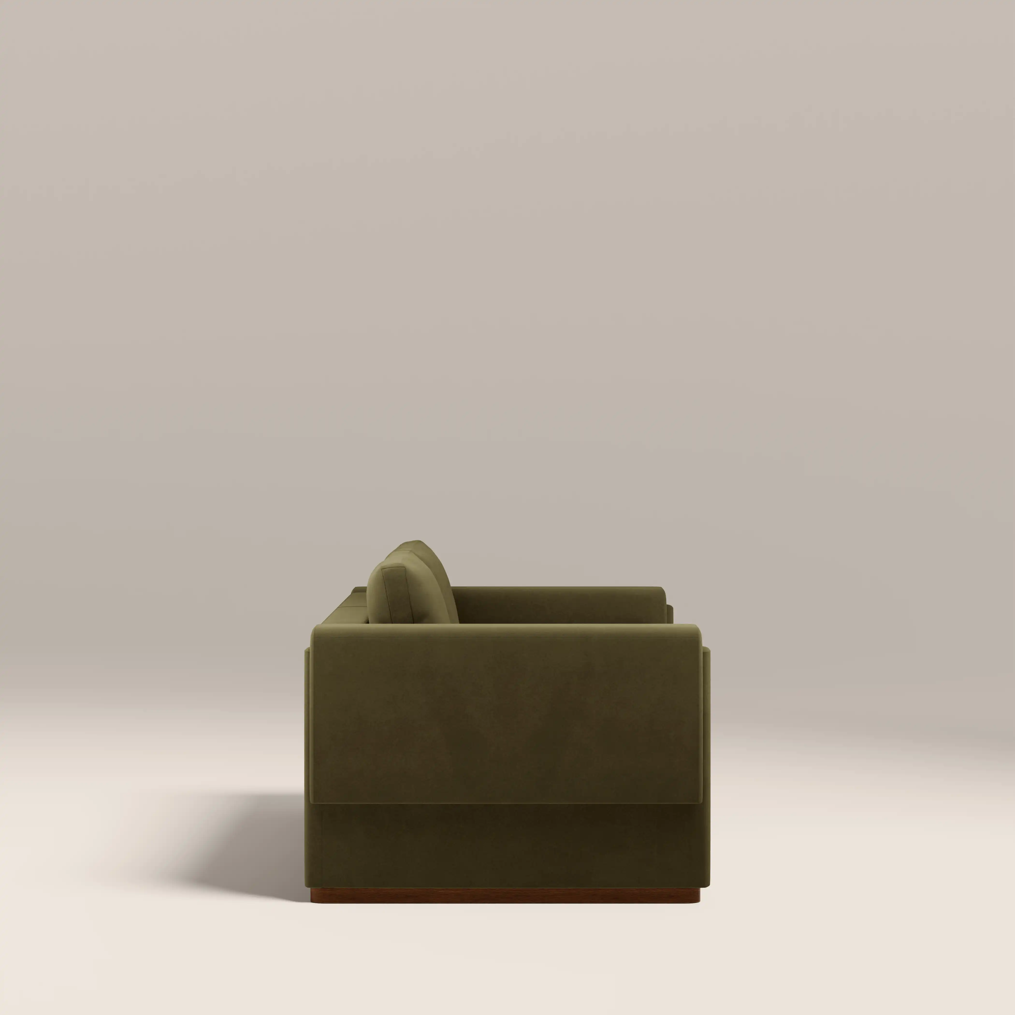 Ava 3 Seater Sofa | Moss Green Sustainable Mohair Velvet - Image 4