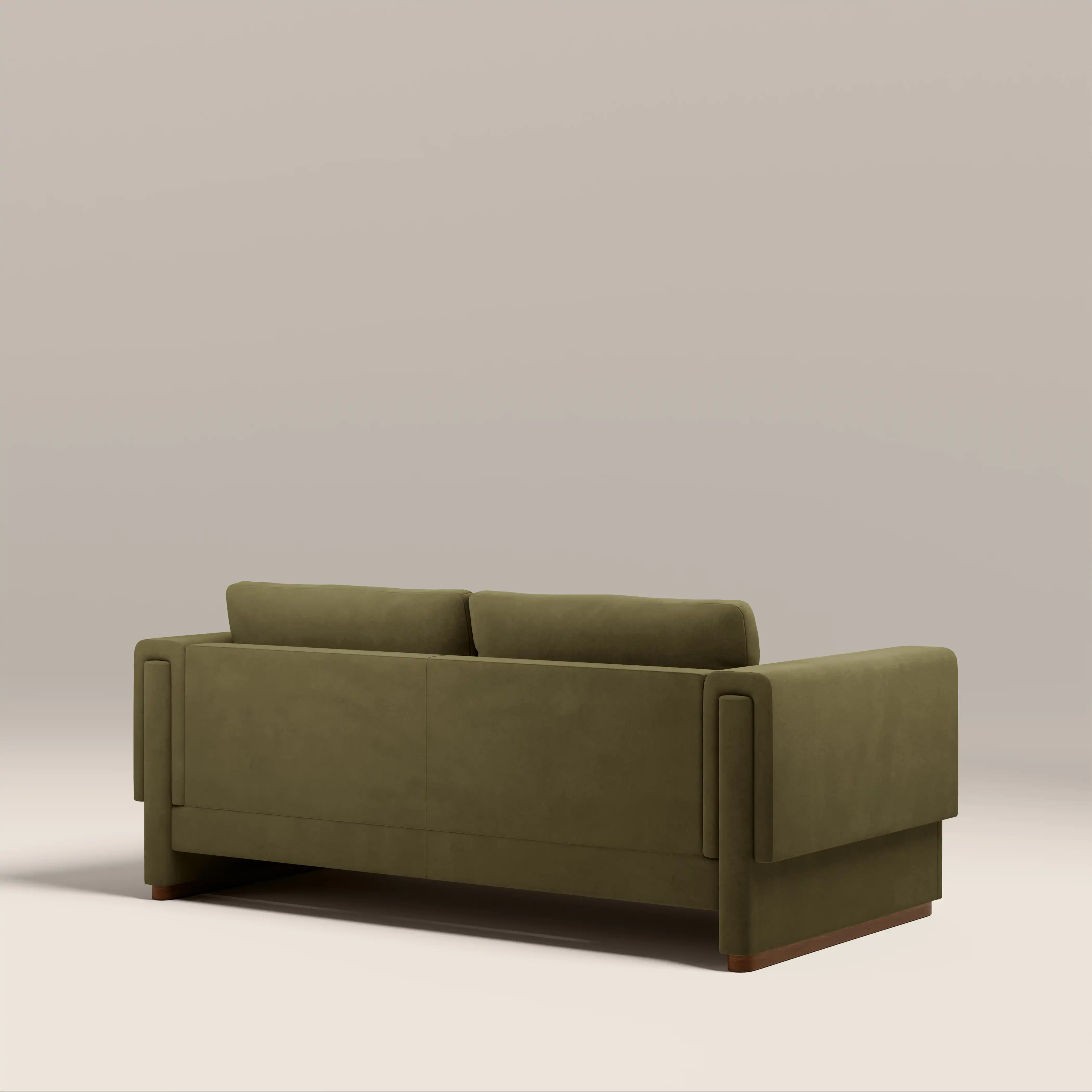 Ava 3 Seater Sofa | Moss Green Sustainable Mohair Velvet - Image 5
