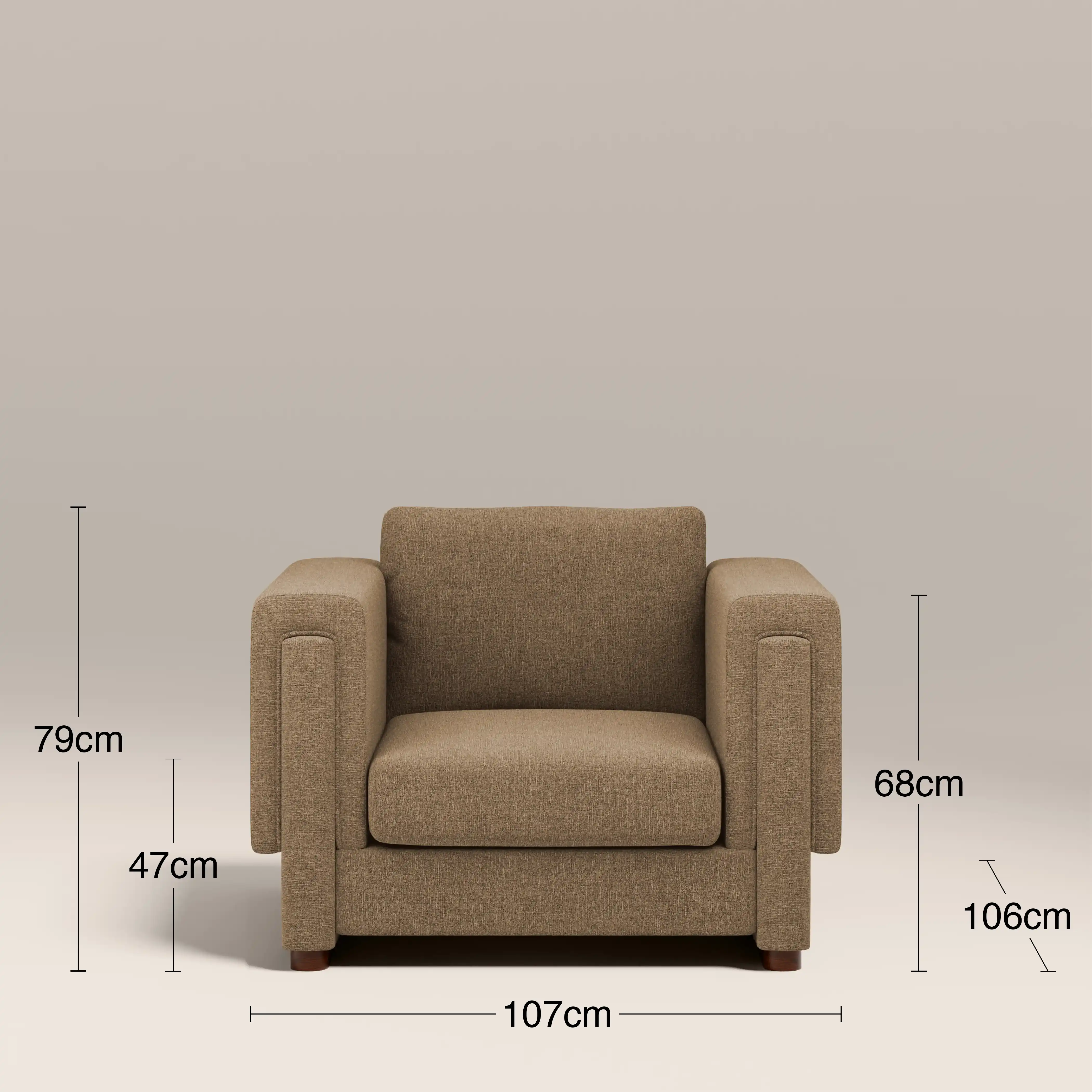 Ava Armchair | Speckled Cappuccino Boucle - Image 8