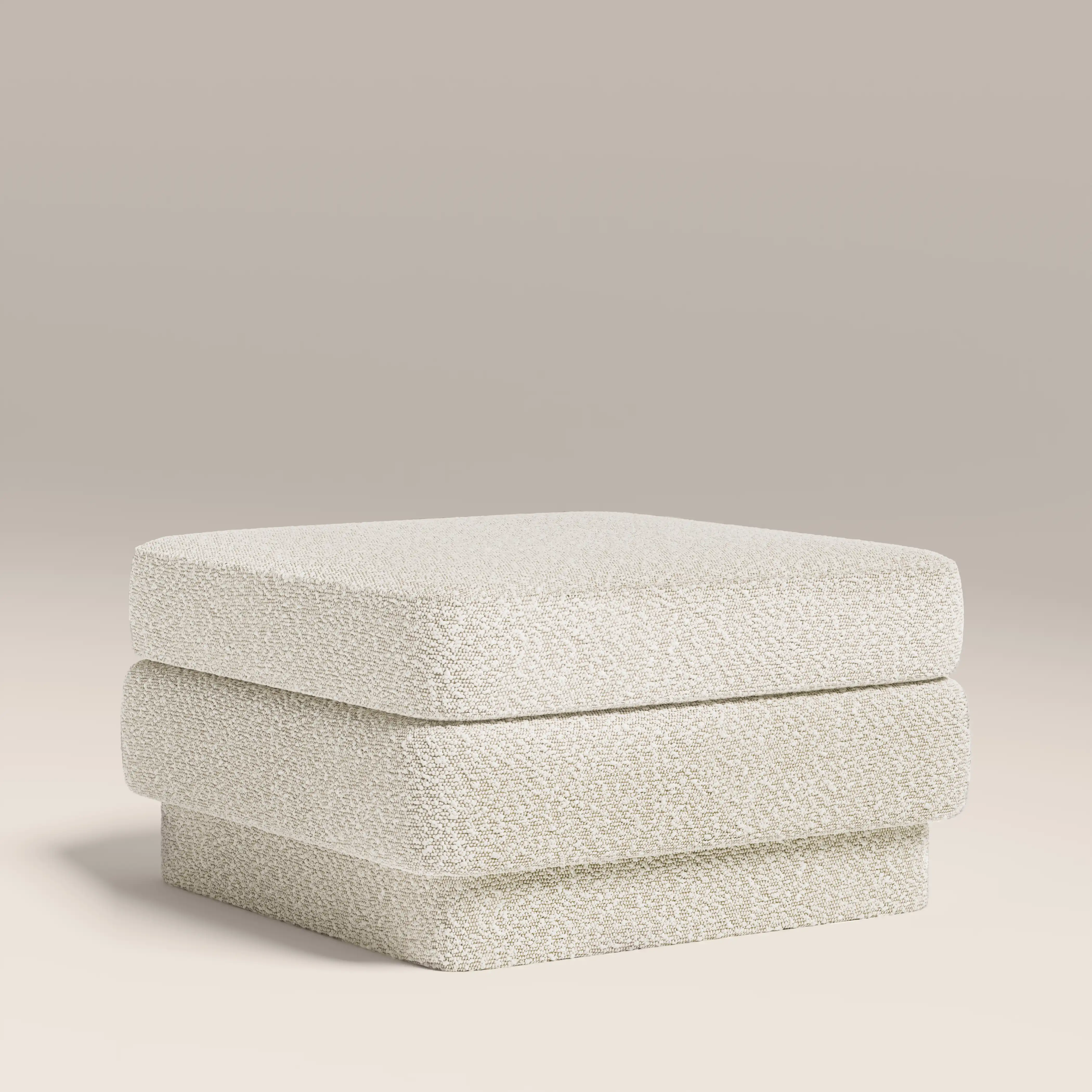 Ava Footstool | Speckled Stone Sustainable Boucle - Image 2