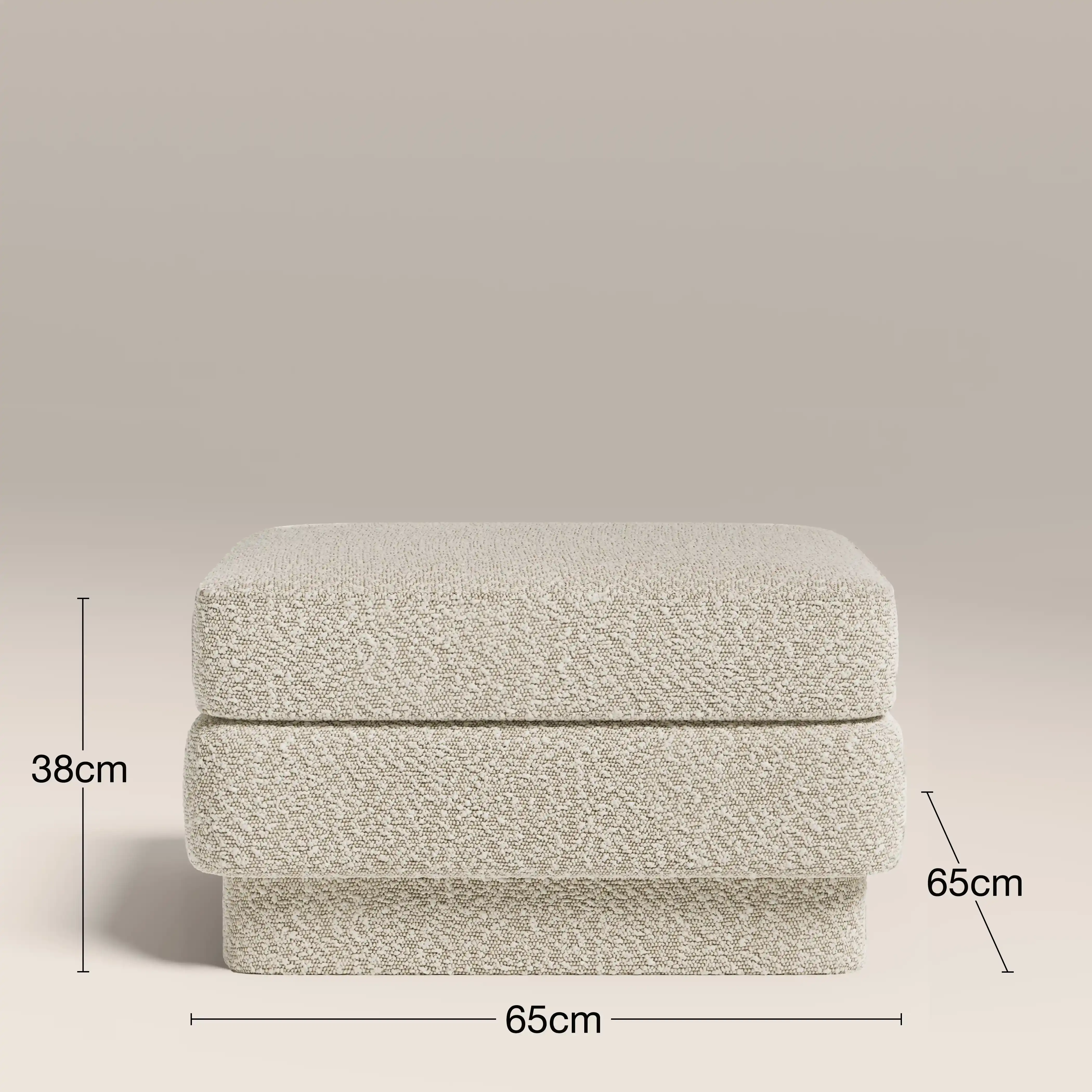 Ava Footstool | Speckled Stone Sustainable Boucle - Image 5