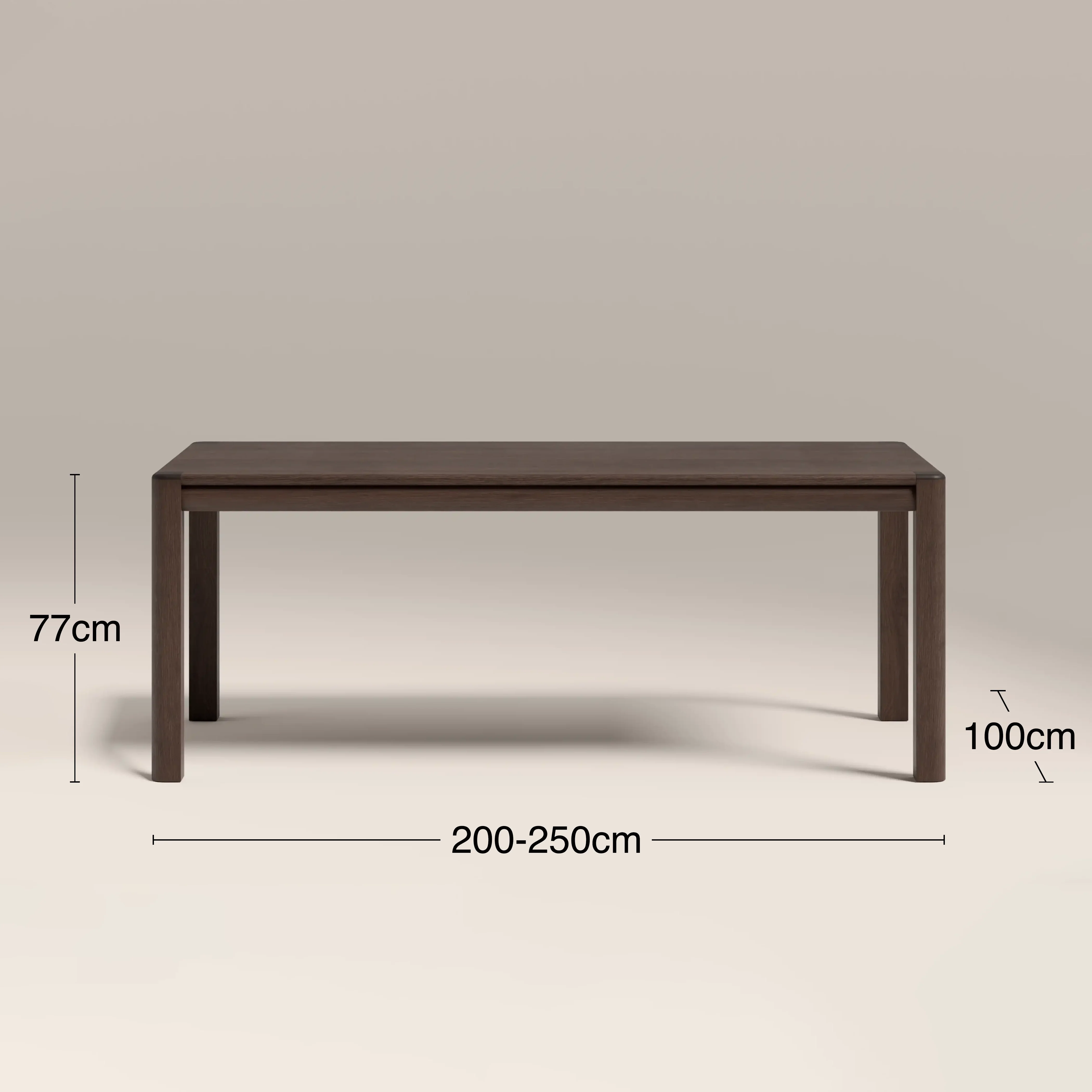 Avalon 6-10 Seat Rectangle Wooden Extendable Dining Table | Smoked Walnut - Image 6