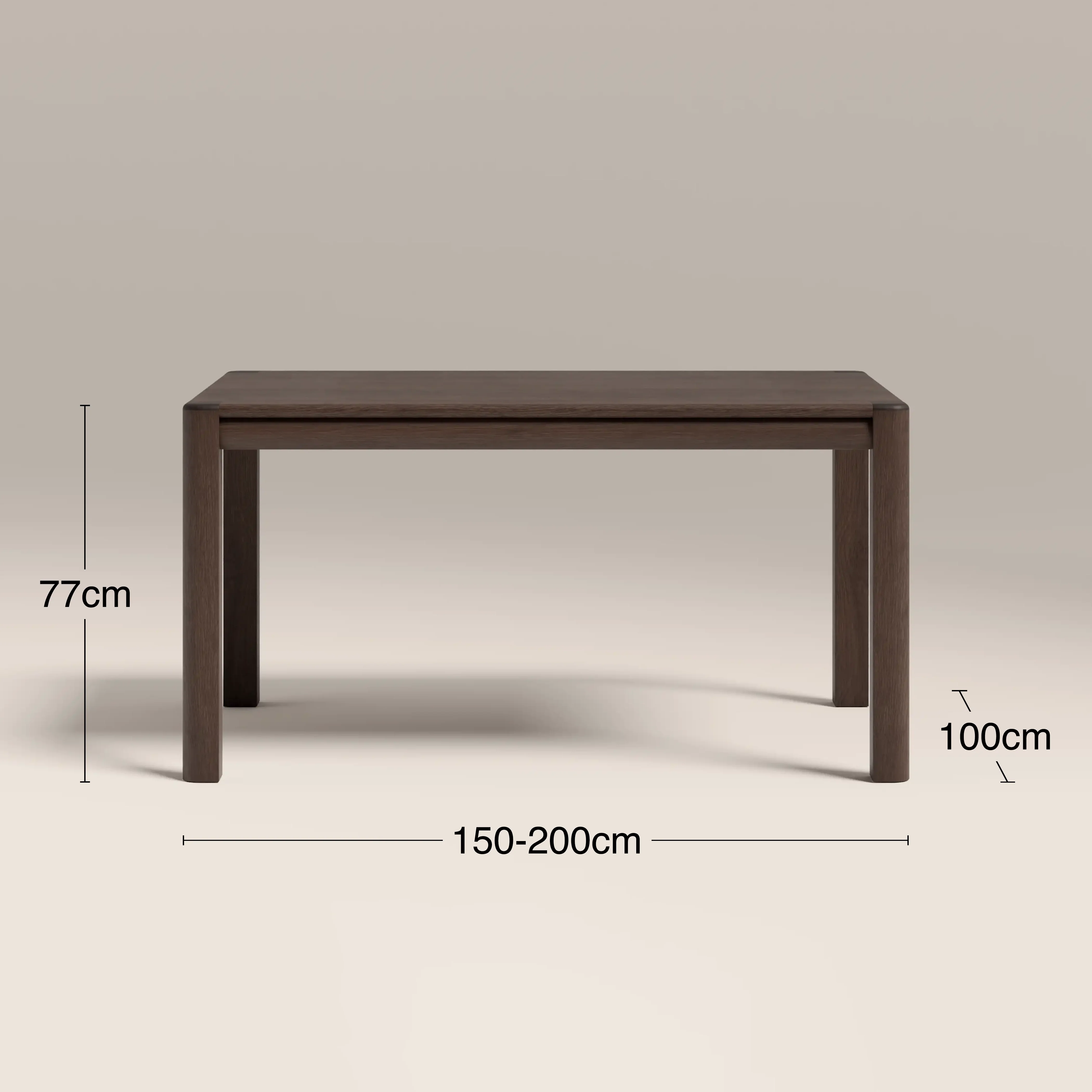 Avalon 6-8 Seat Rectangle Wooden Extendable Dining Table | Smoked Walnut - Image 6