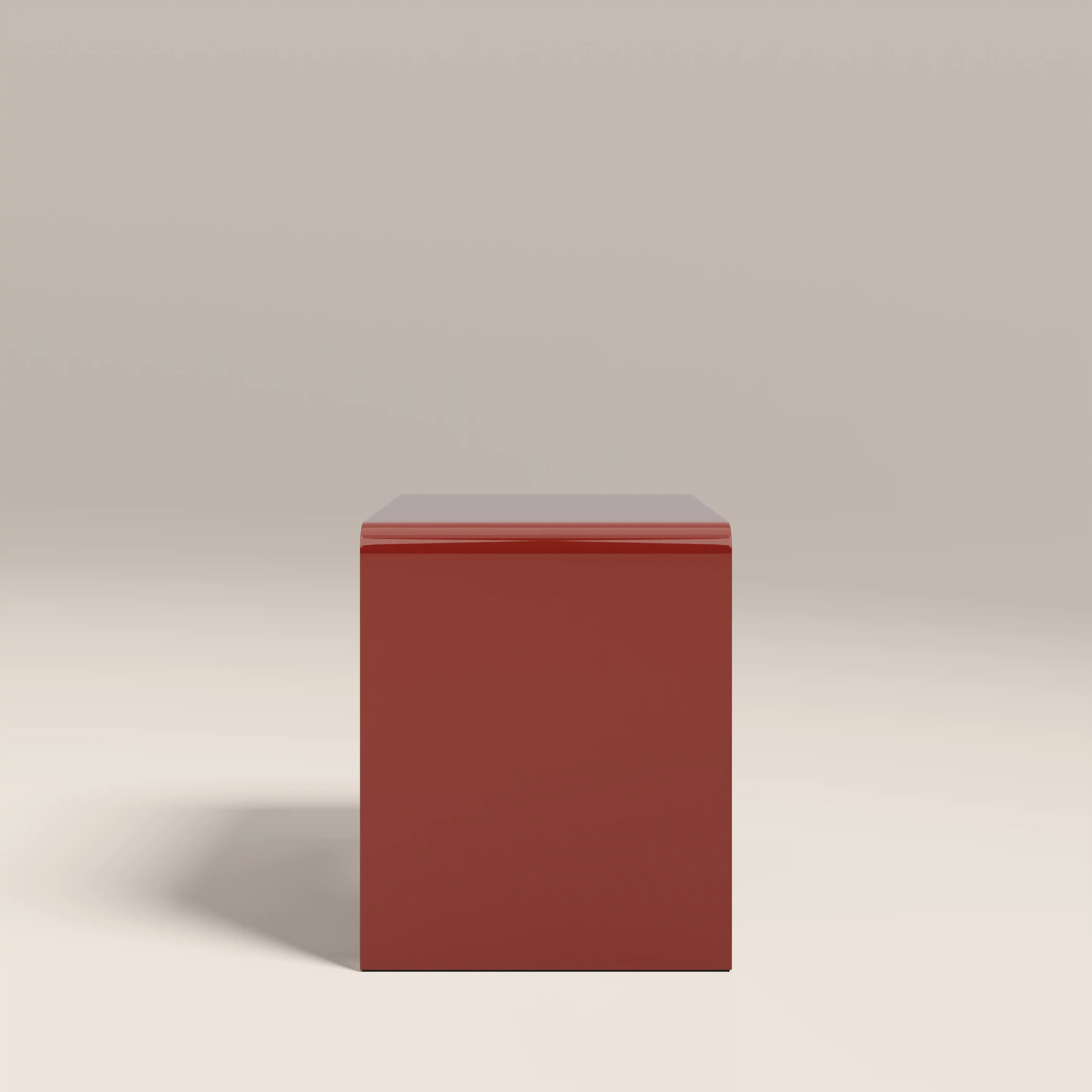 Barney Set of 2 Rectangle Nesting Side Tables | High Gloss Burgundy - Image 4