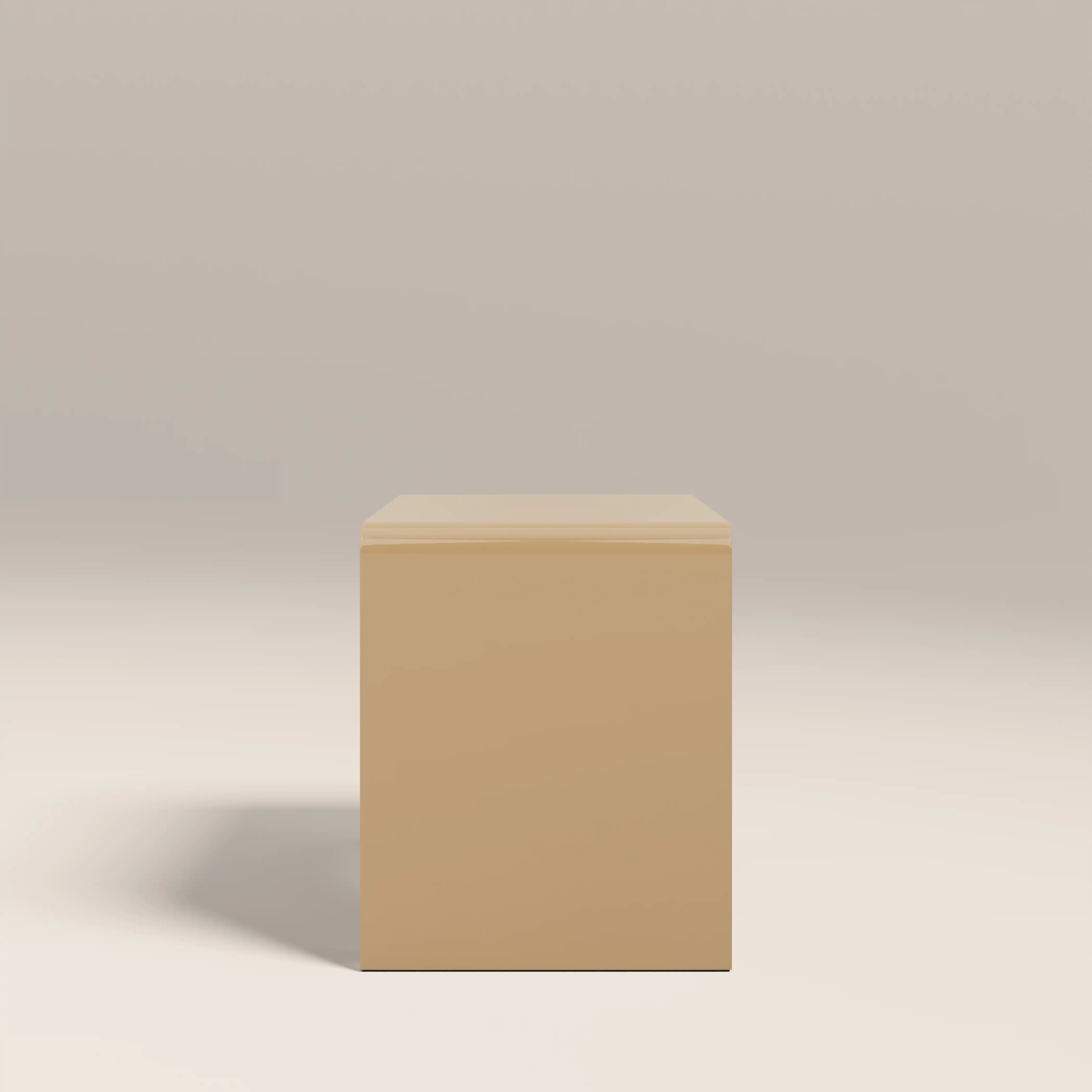 Barney Set of 2 Rectangle Nesting Side Tables | High Gloss Taupe - Image 4