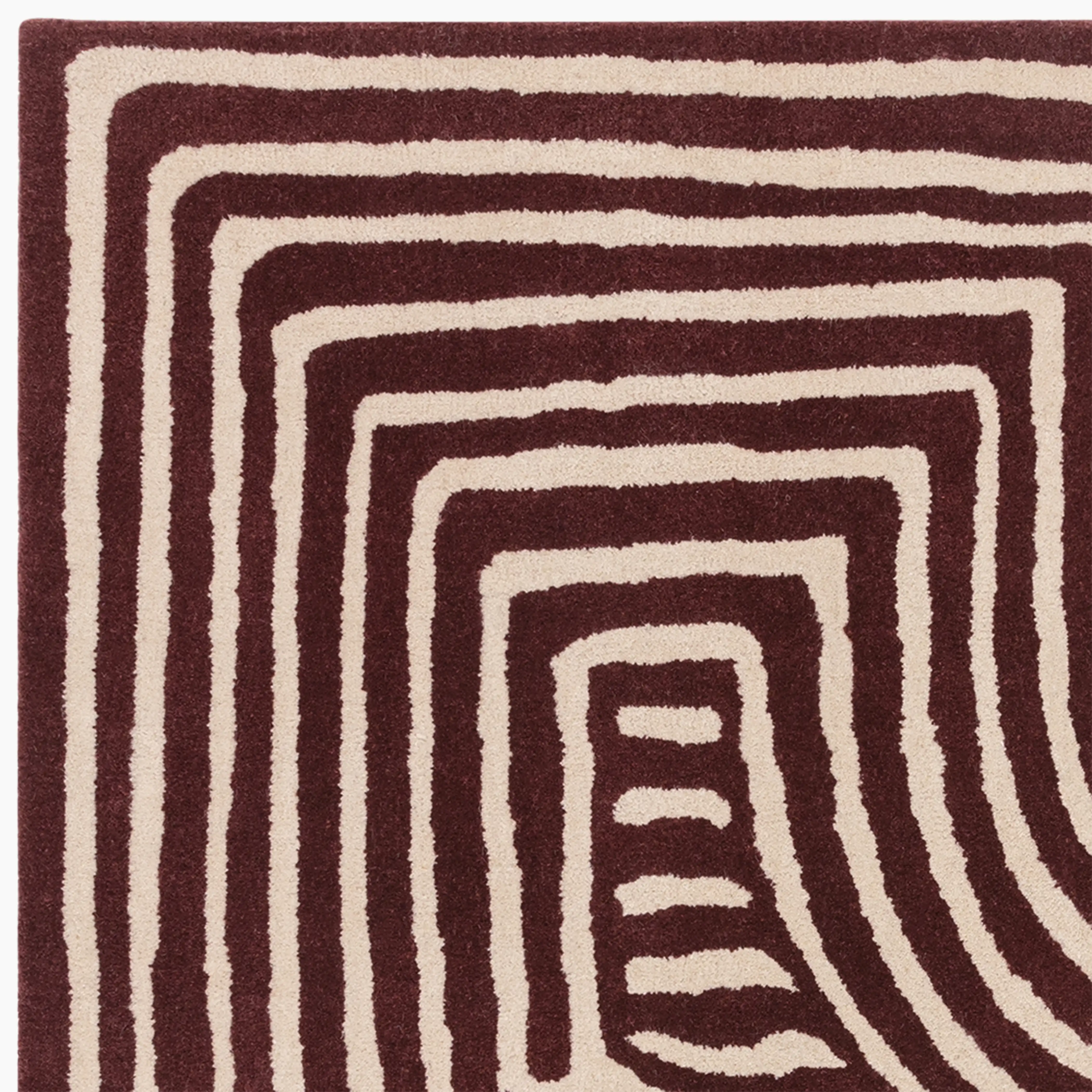Bauhaus Hand Tufted Rug | Plum - Image 2