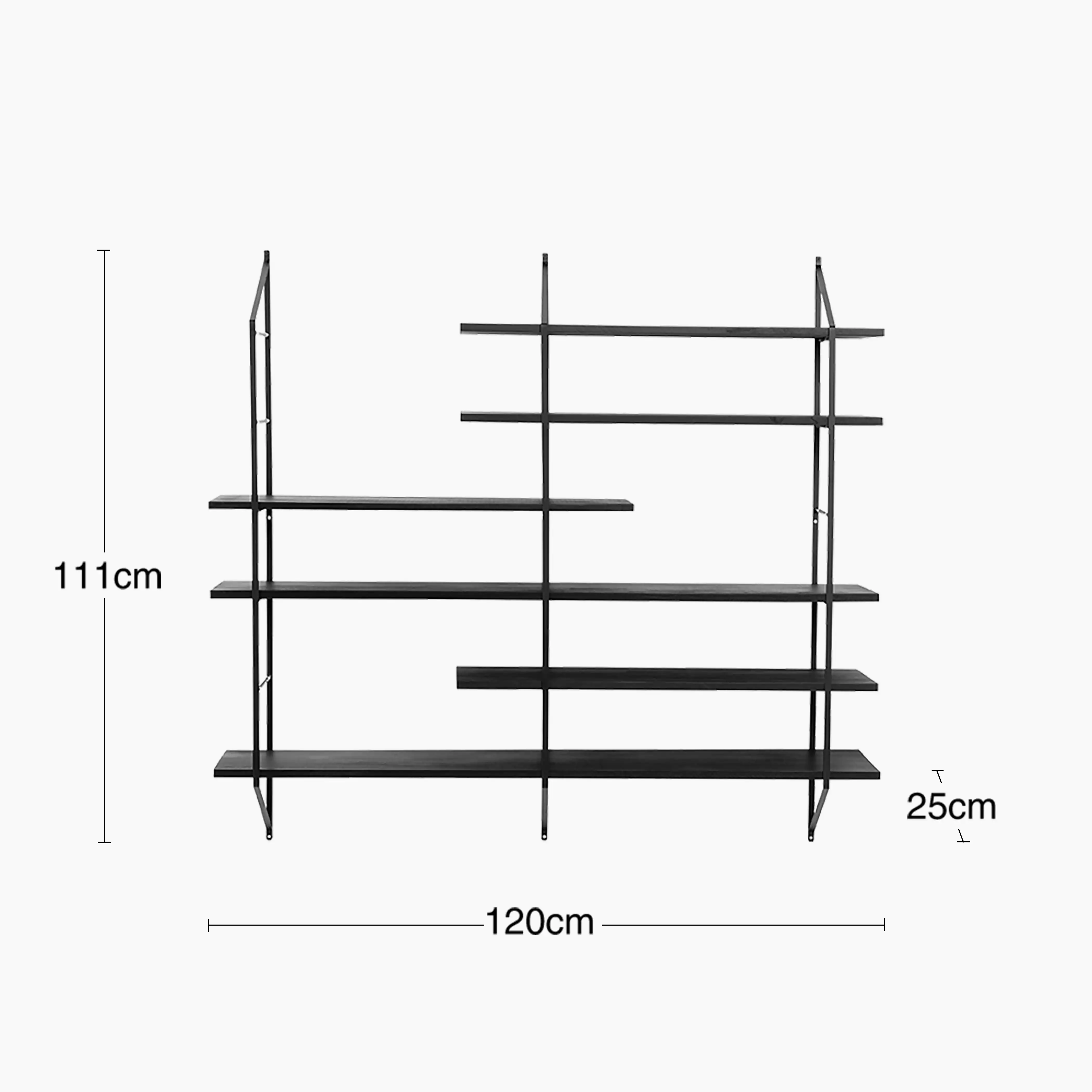 Belfast Large Wooden Shelf | Black - Image 3