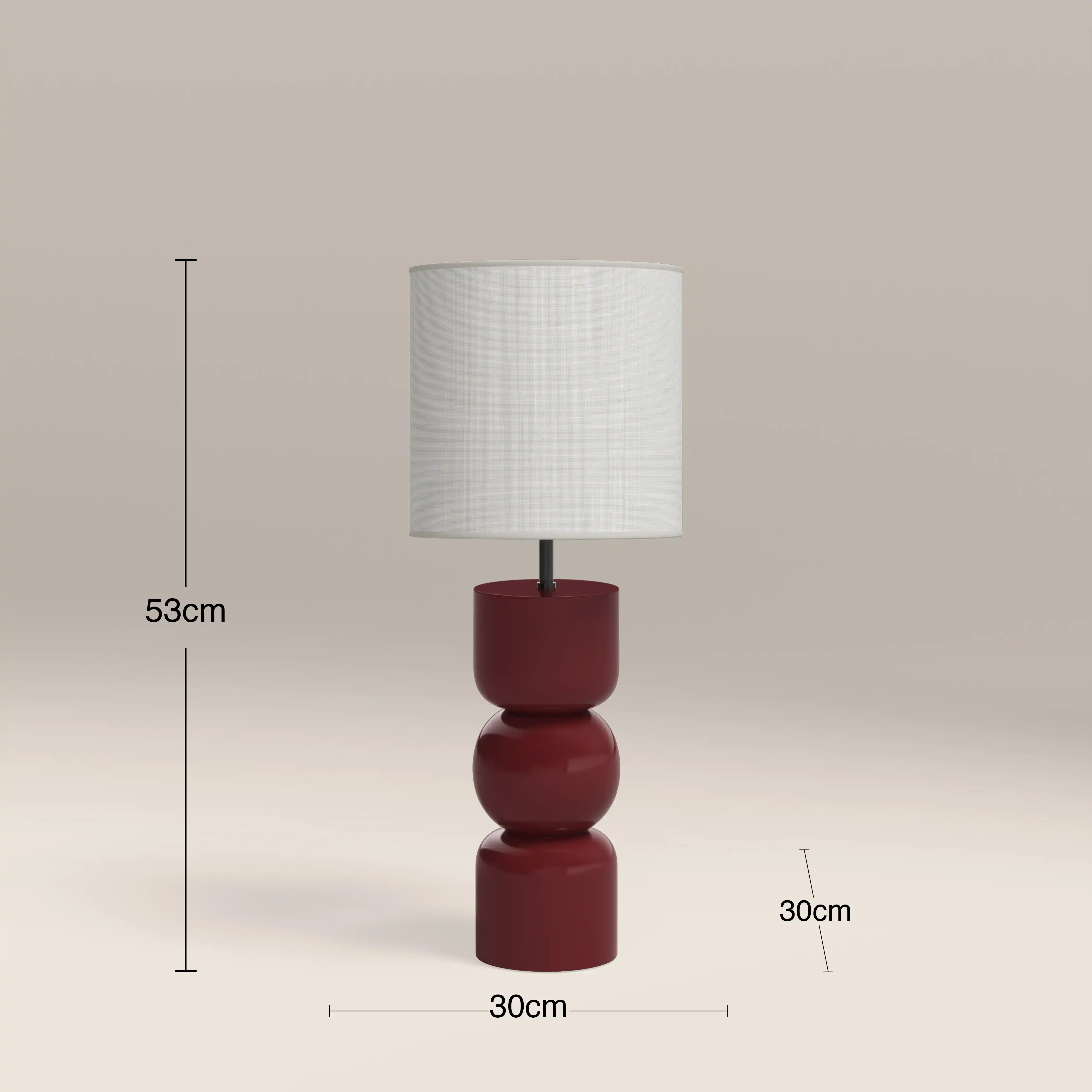 Bella Table Lamp | High Gloss Burgundy - Image 6