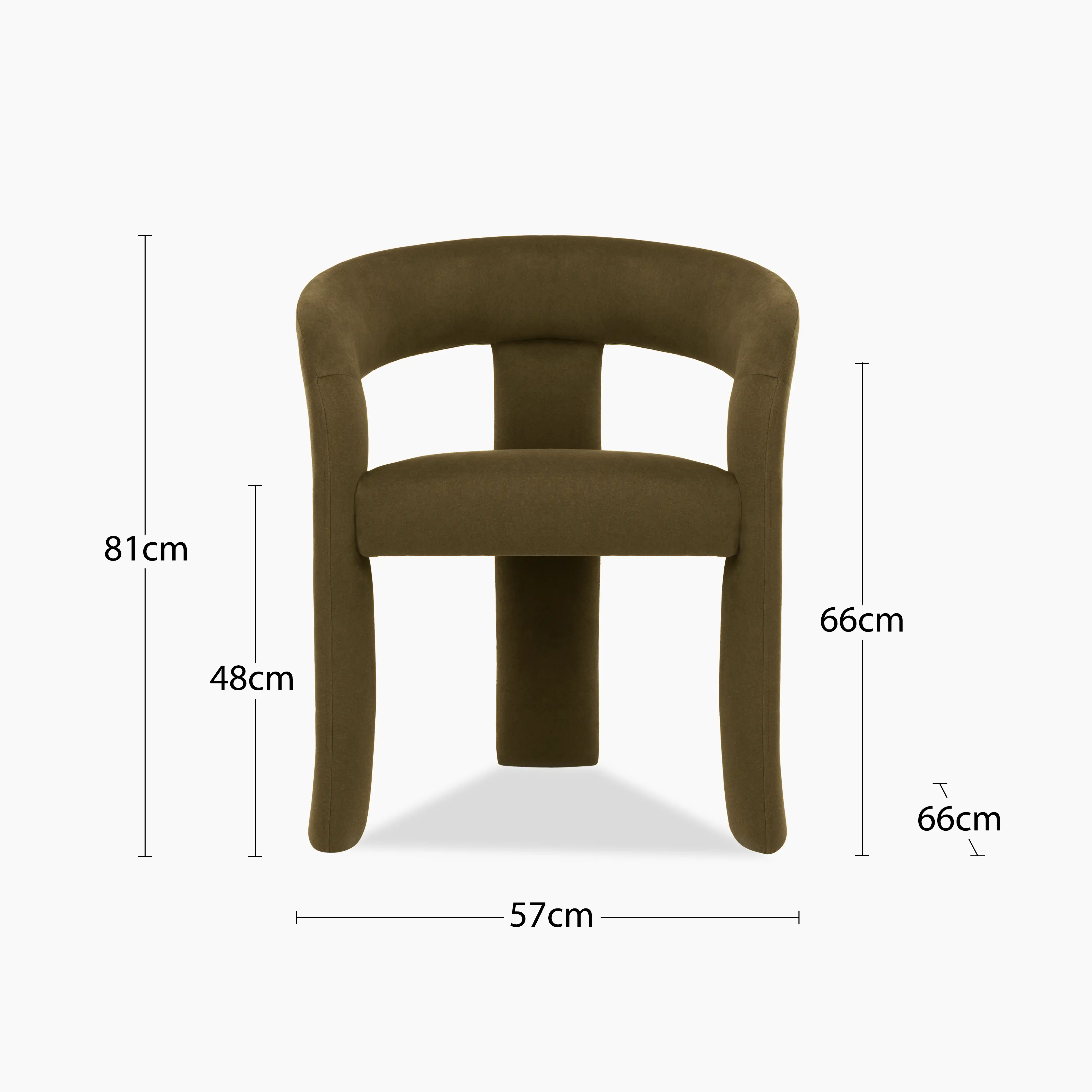 Bellamy Carver Dining Chair | Moss Green Sustainable Mohair Velvet - Image 9