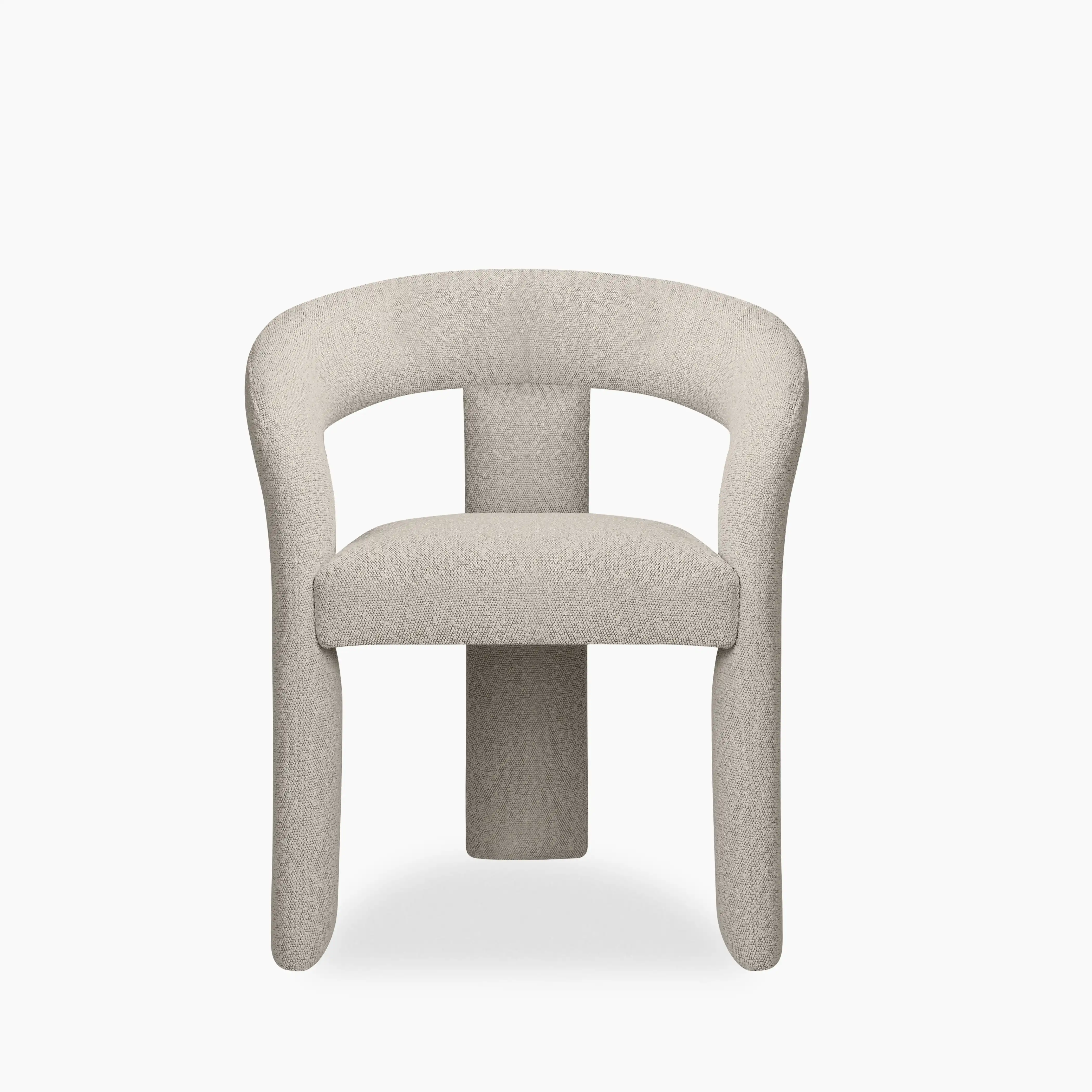 Bellamy Carver Dining Chair | Speckled Stone Sustainable Boucle - Image 4