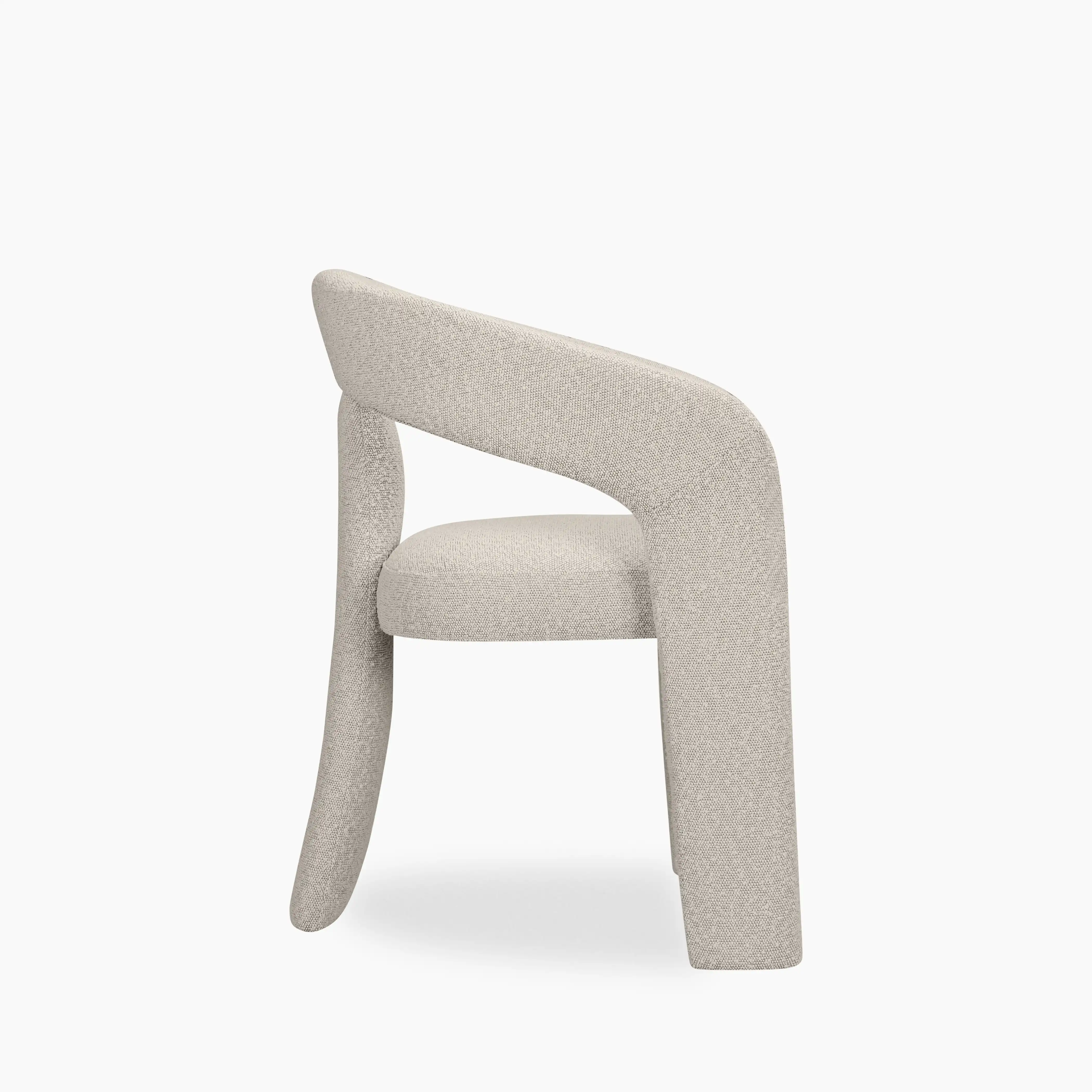 Bellamy Carver Dining Chair | Speckled Stone Sustainable Boucle - Image 5