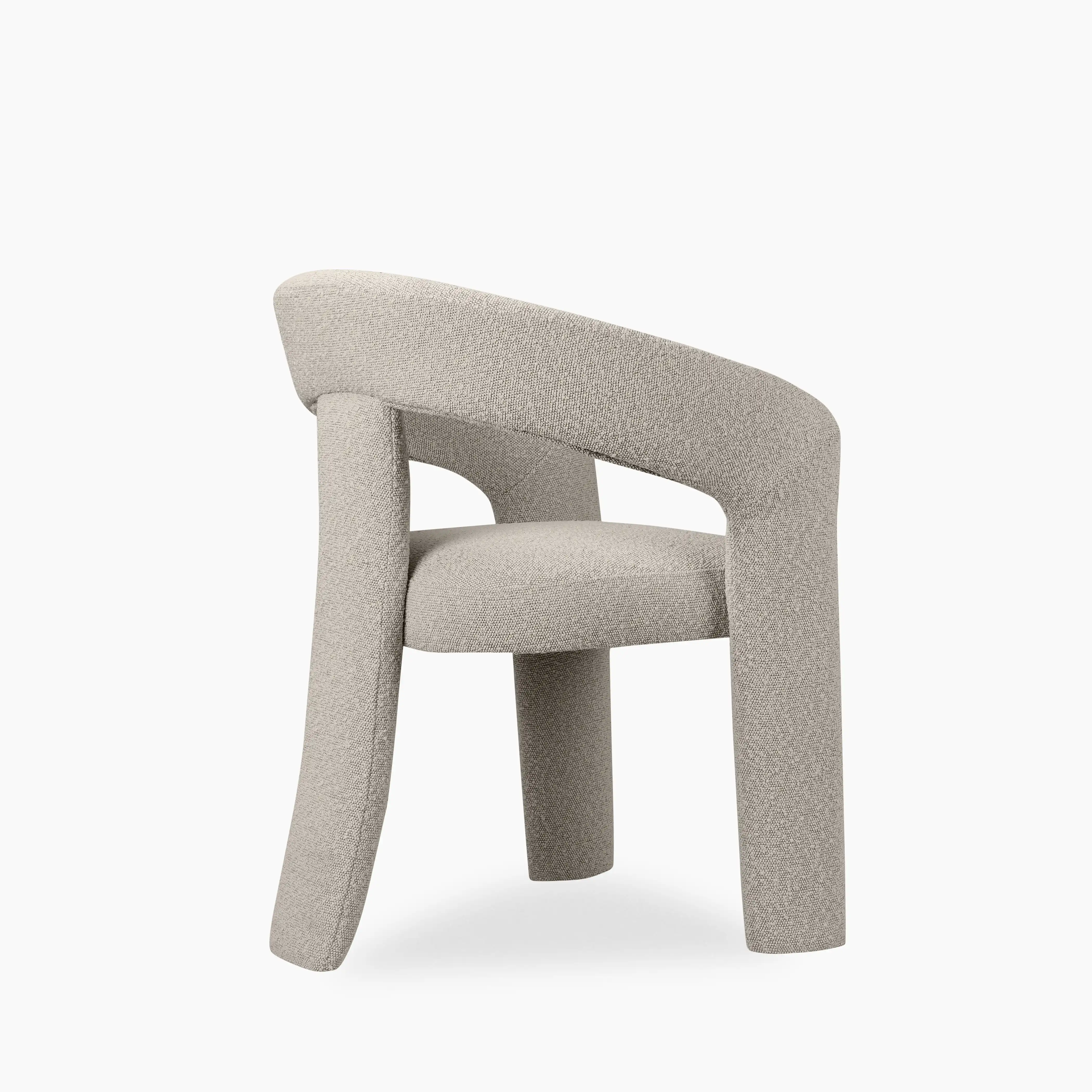 Bellamy Carver Dining Chair | Speckled Stone Sustainable Boucle - Image 6