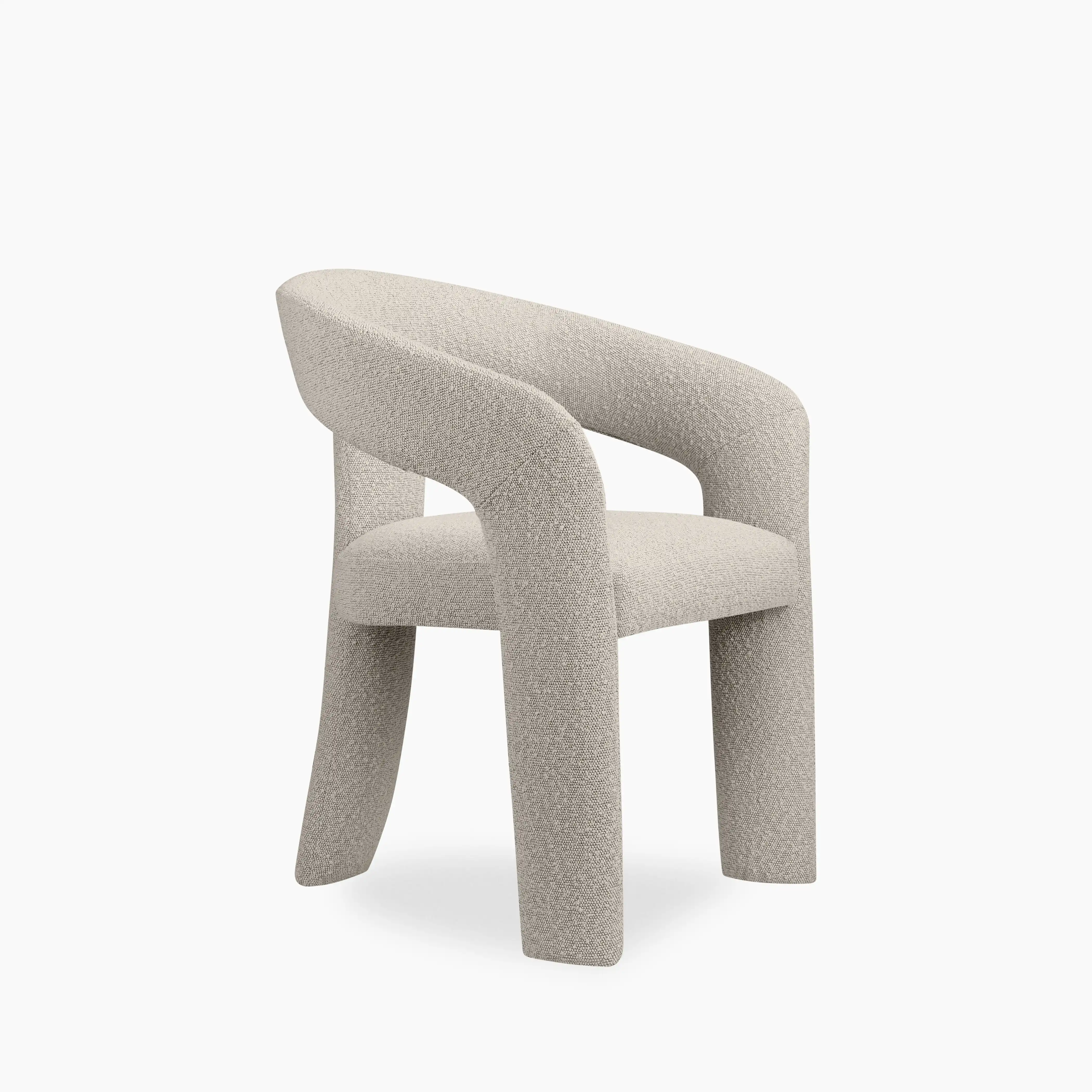 Bellamy Carver Dining Chair | Speckled Stone Sustainable Boucle - Image 7