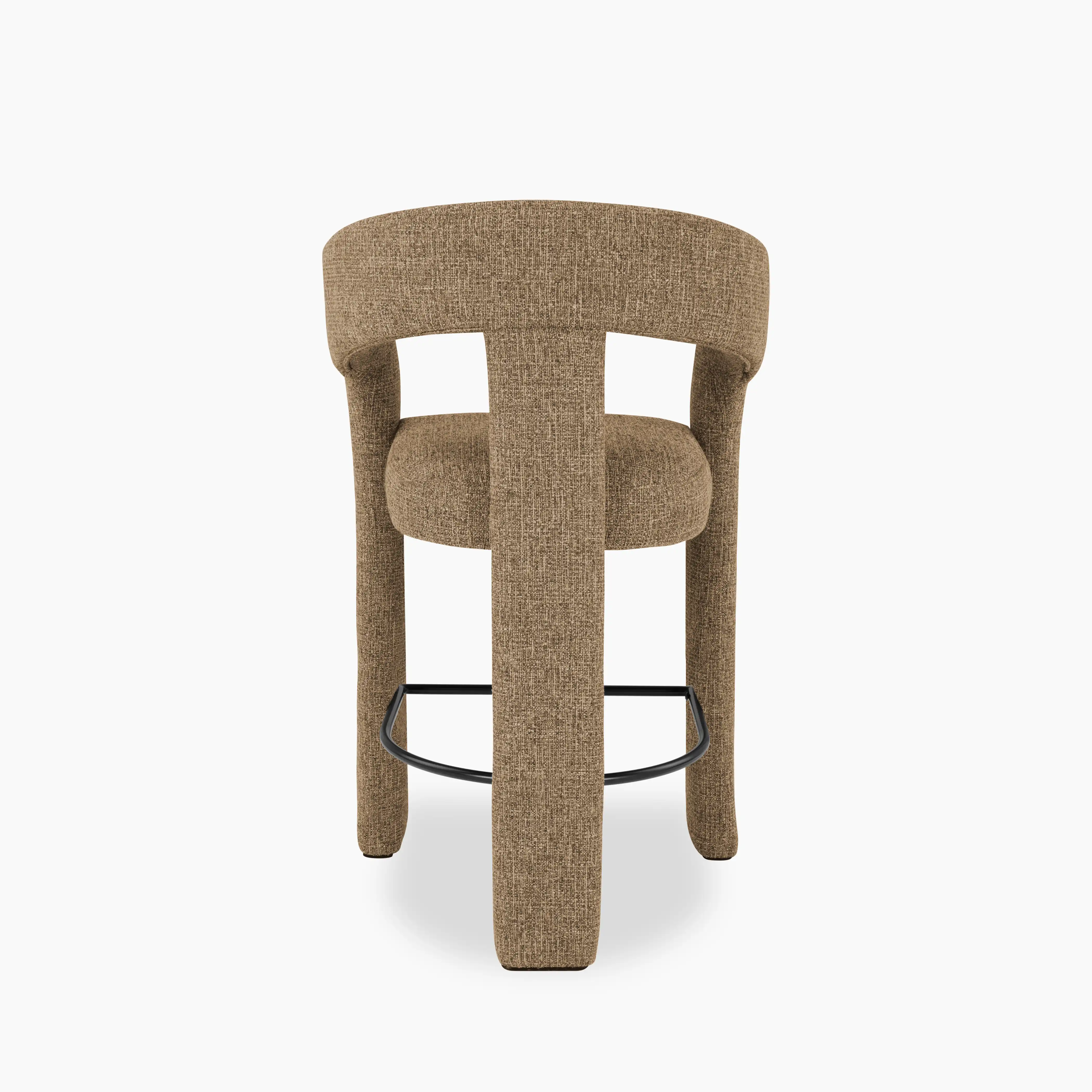 Bellamy Kitchen Stool | Speckled Cappuccino Boucle - Image 5