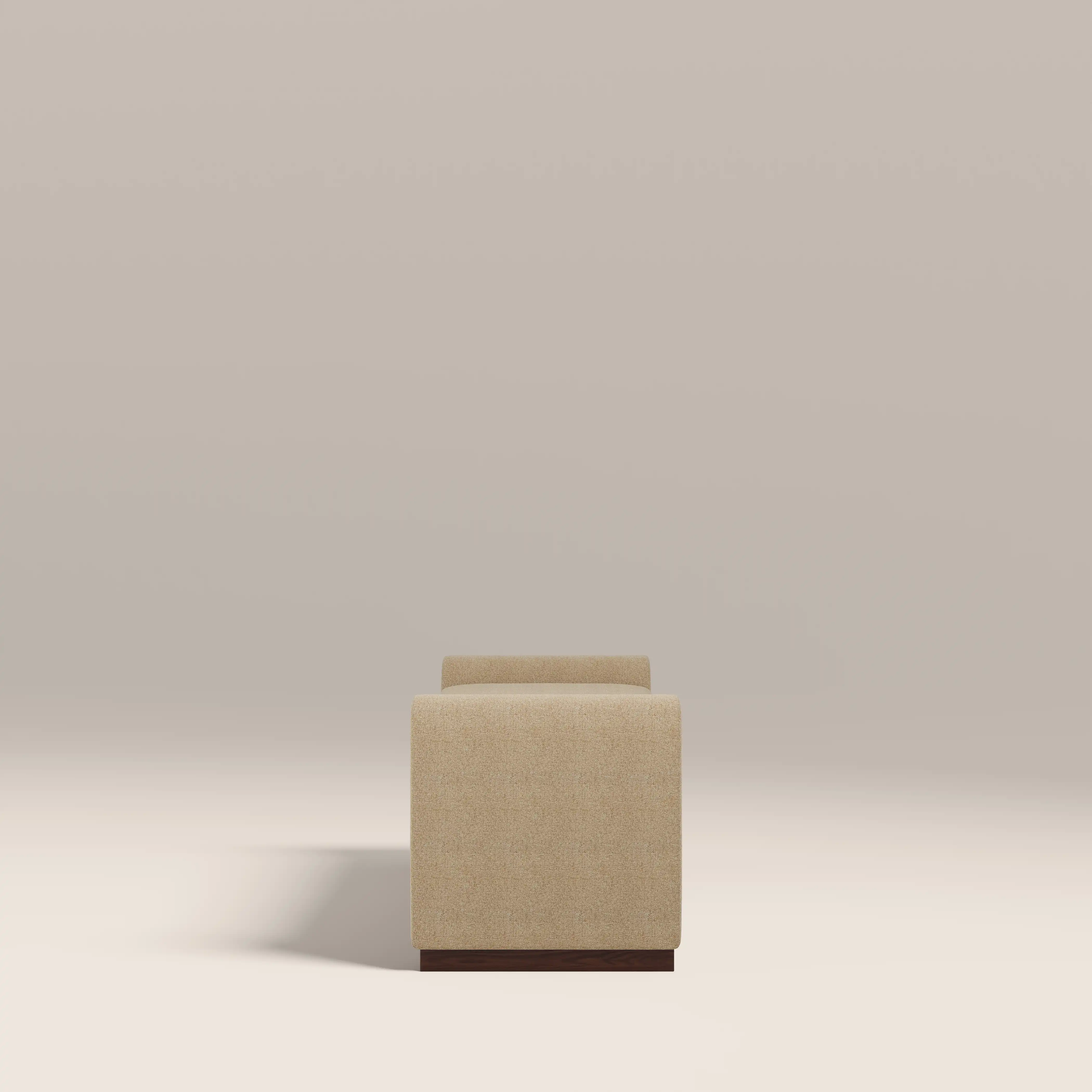 Bennett Bench | Speckled Latte Boucle & Walnut - Image 6