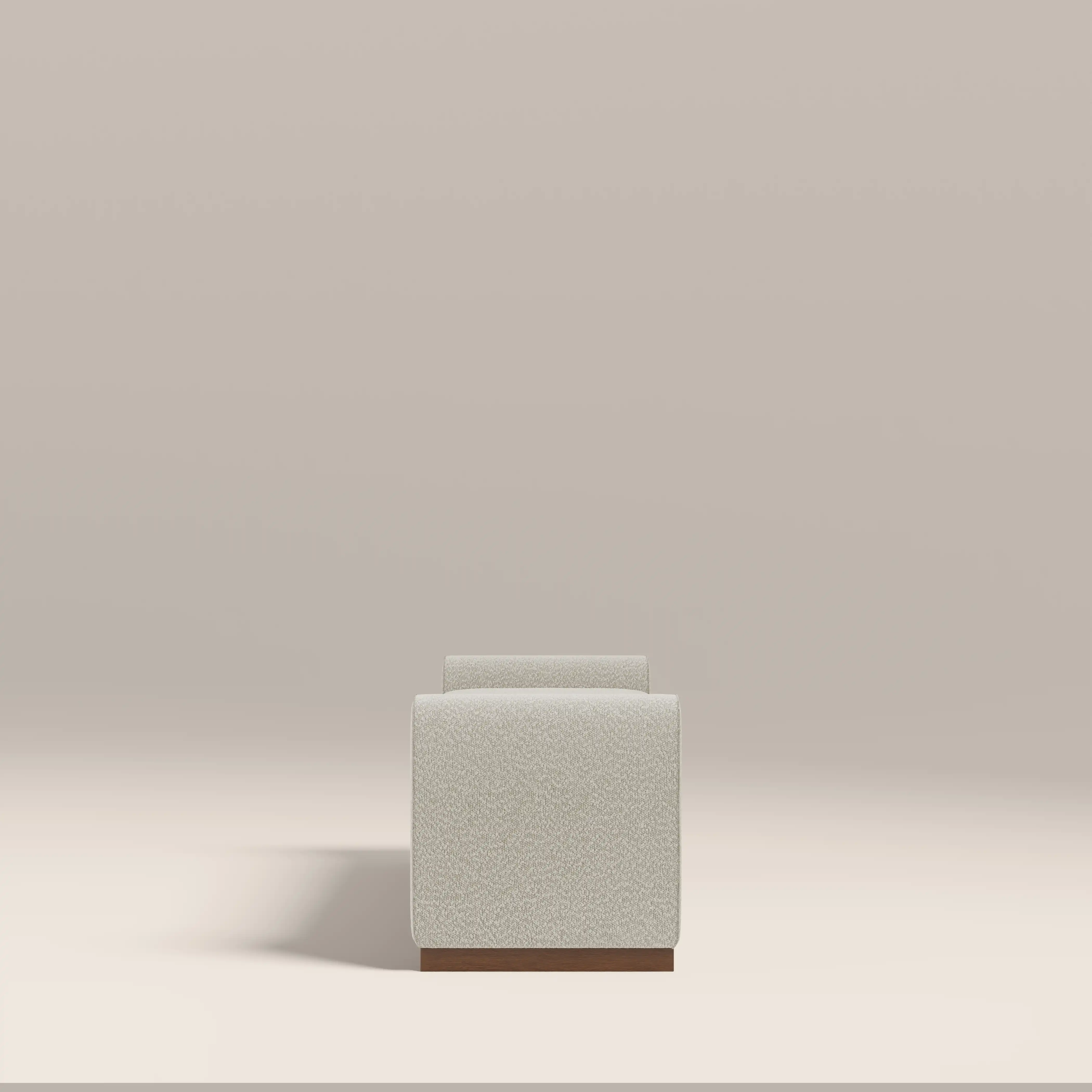Bennett Bench | Speckled Stone Sustainable Boucle & Walnut - Image 4