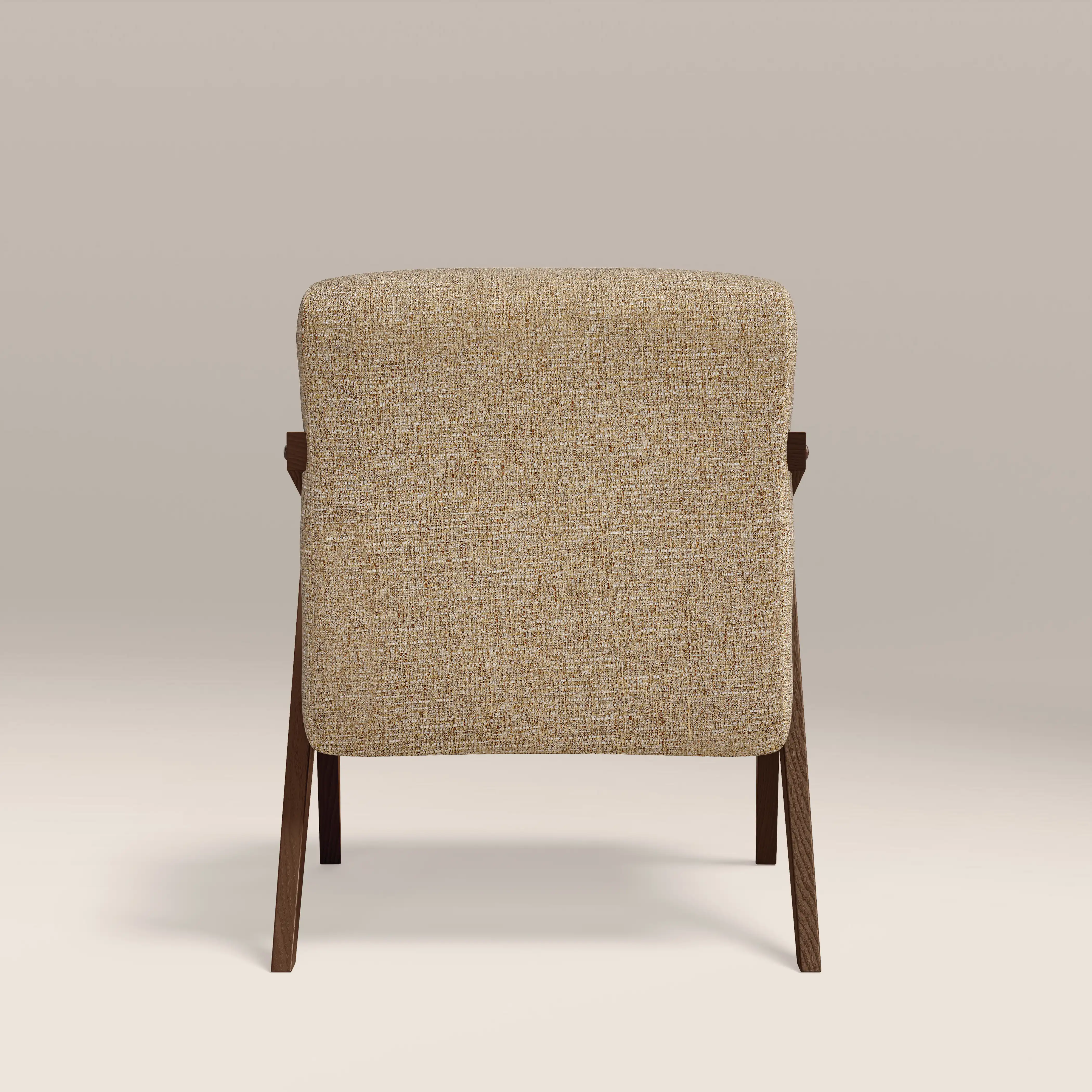 Bennie Accent Chair | Speckled Latte Boucle & Walnut - Image 6