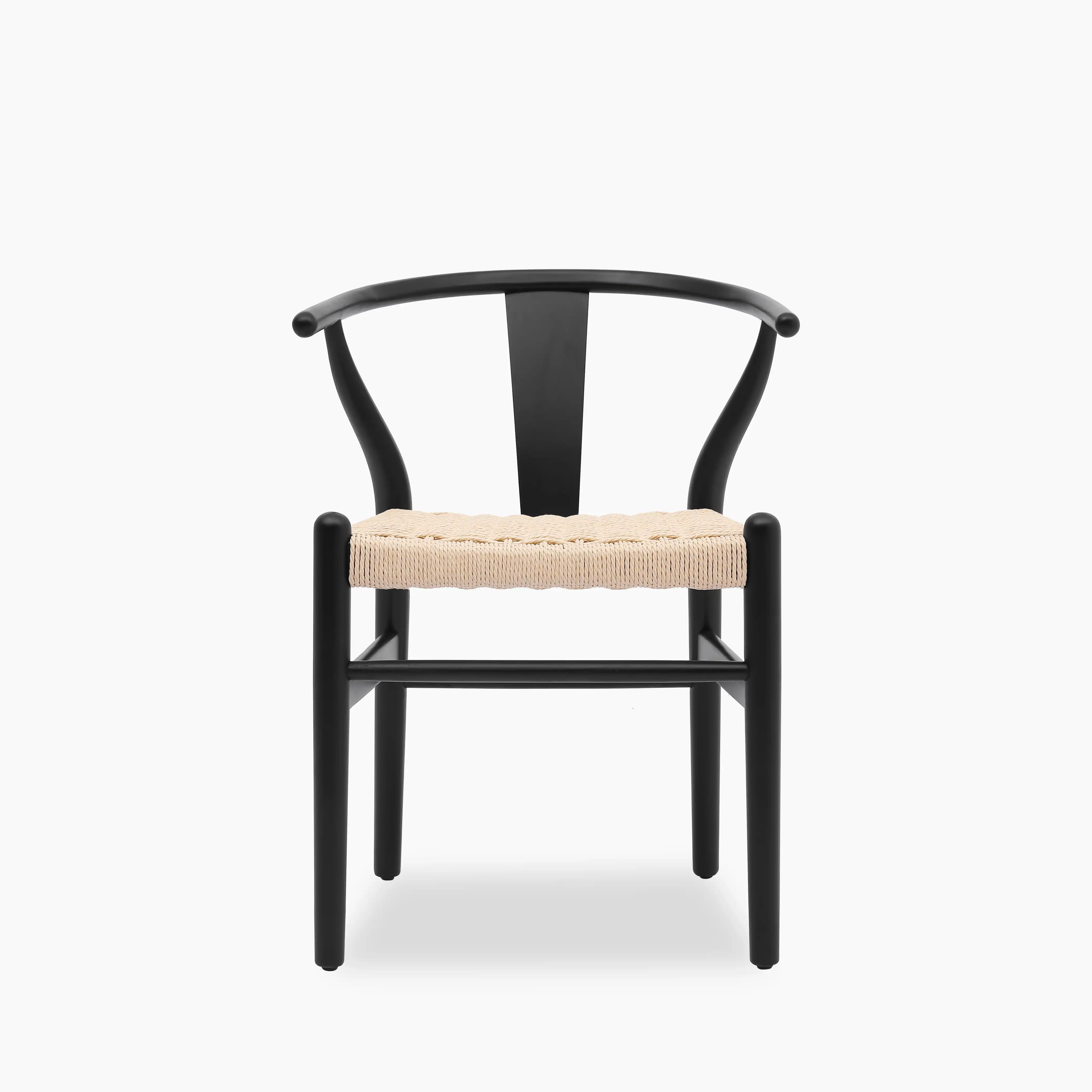 Bjorn Wooden Dining Chair | Natural Weave & Black - Image 2