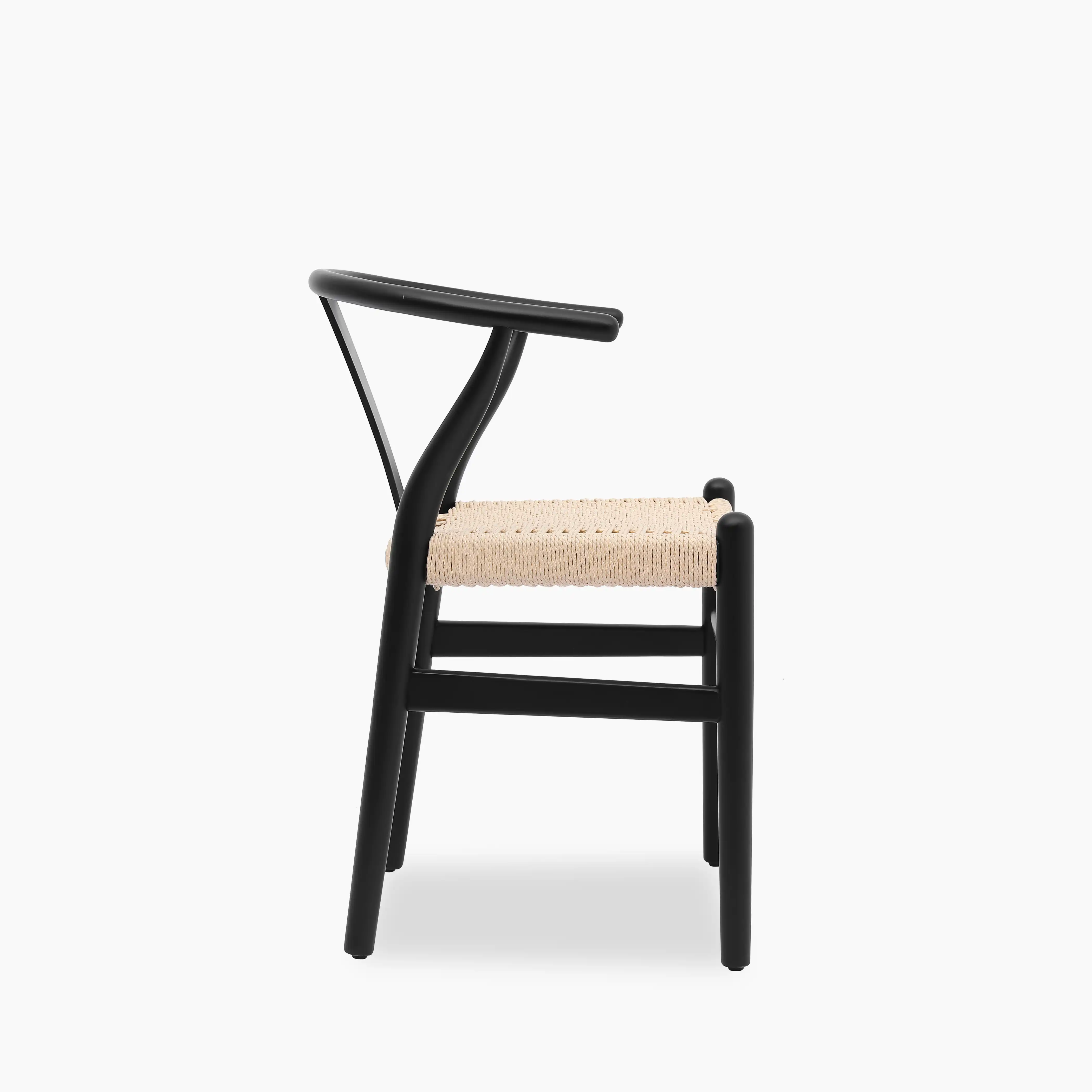 Bjorn Wooden Dining Chair | Natural Weave & Black - Image 3