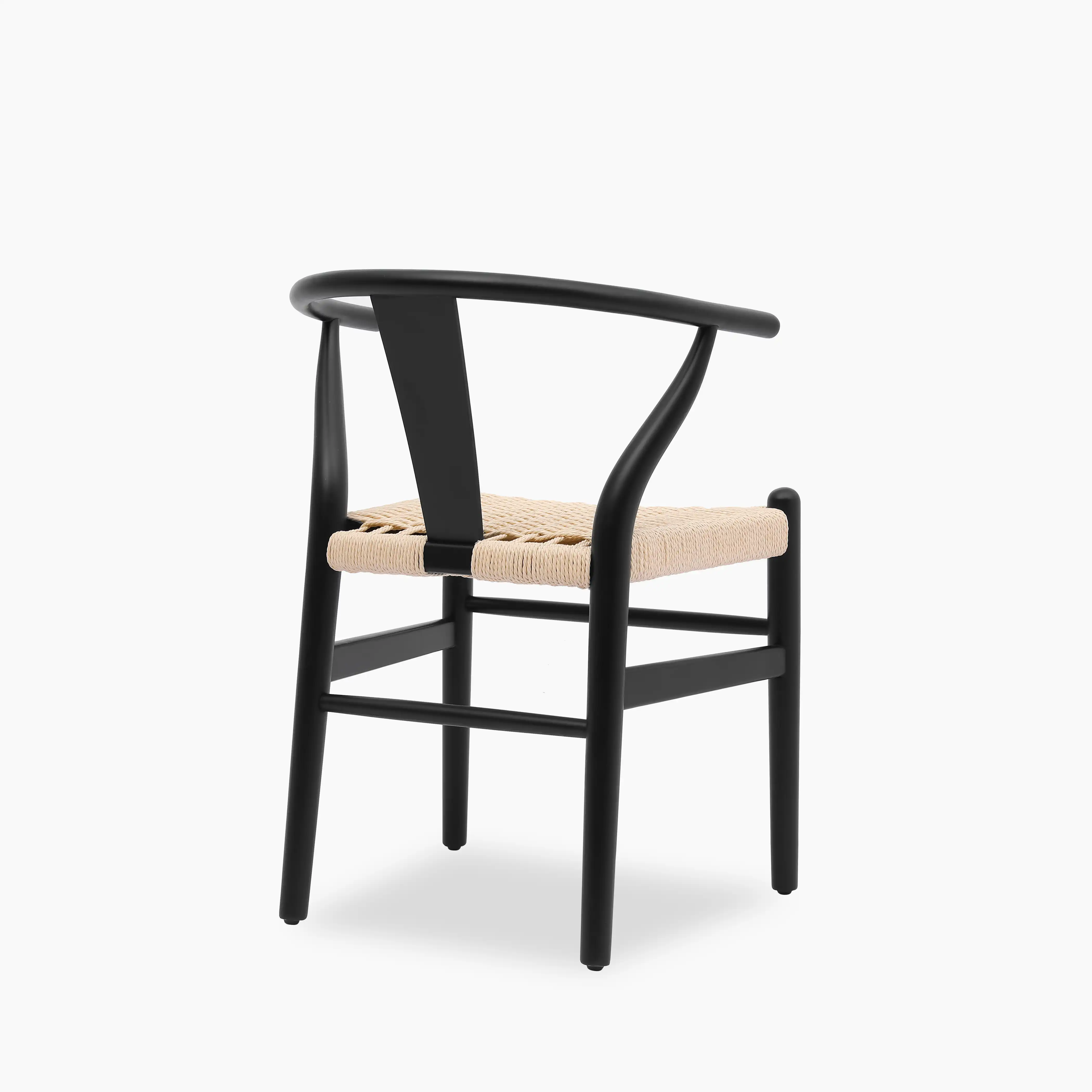 Bjorn Wooden Dining Chair | Natural Weave & Black - Image 4