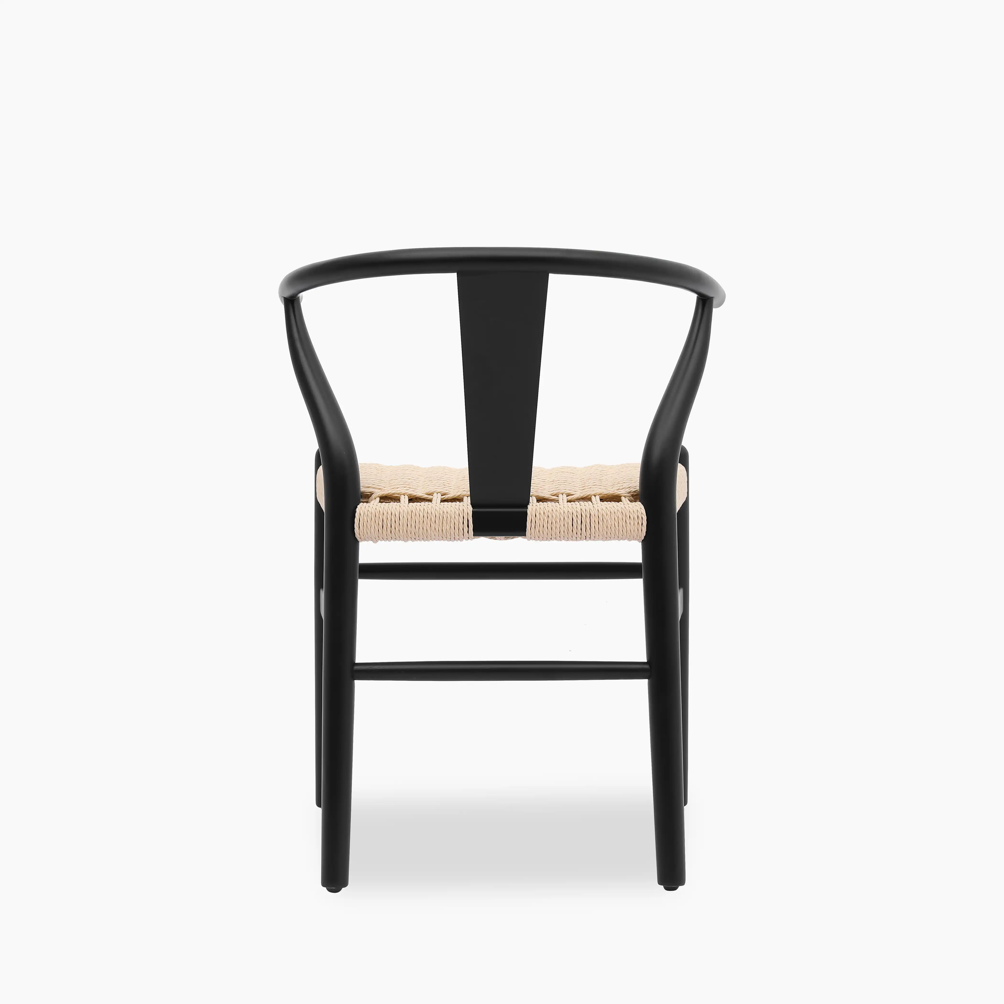 Bjorn Wooden Dining Chair | Natural Weave & Black - Image 5