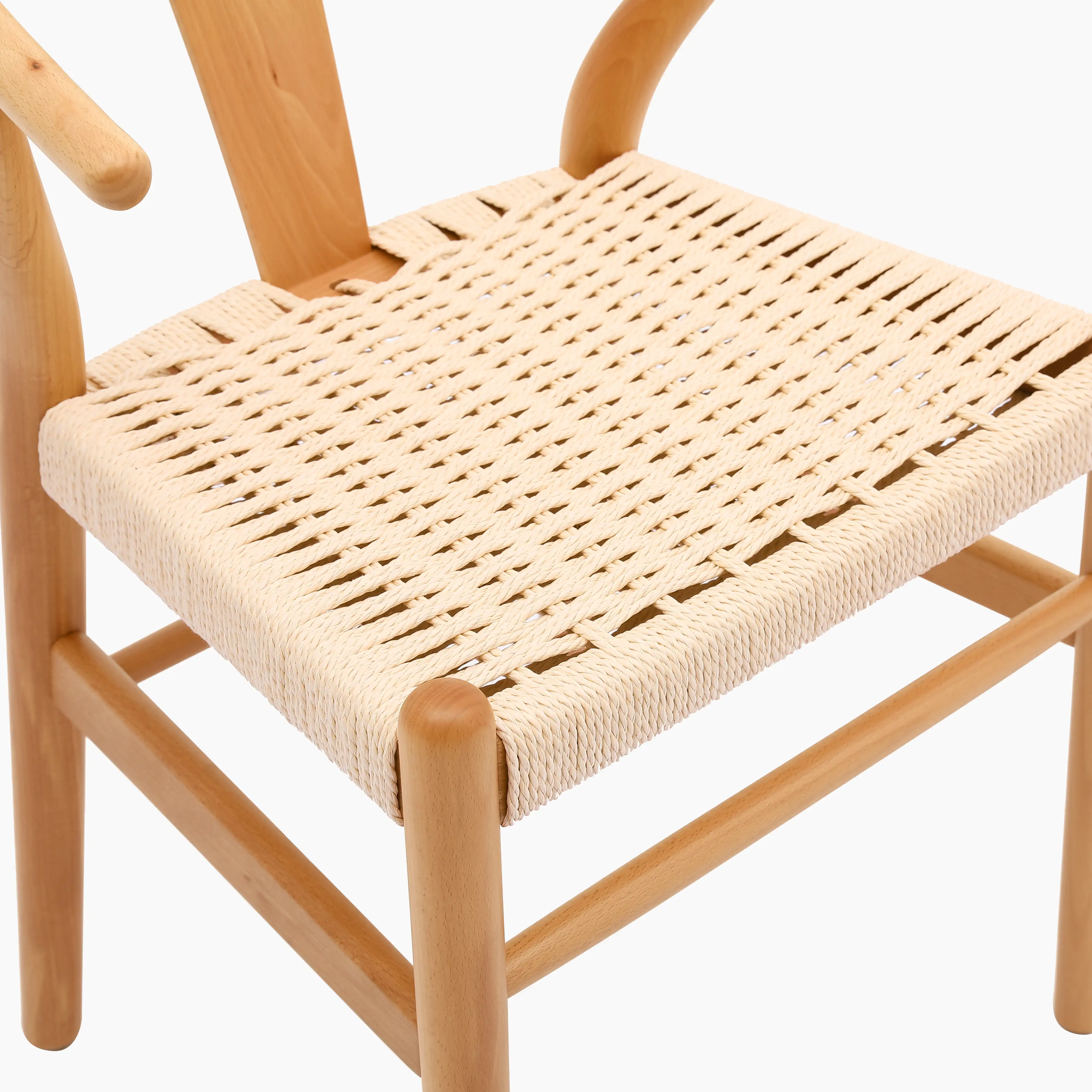 Bjorn Wooden Dining Chair | Natural Weave & Oak - Image 6