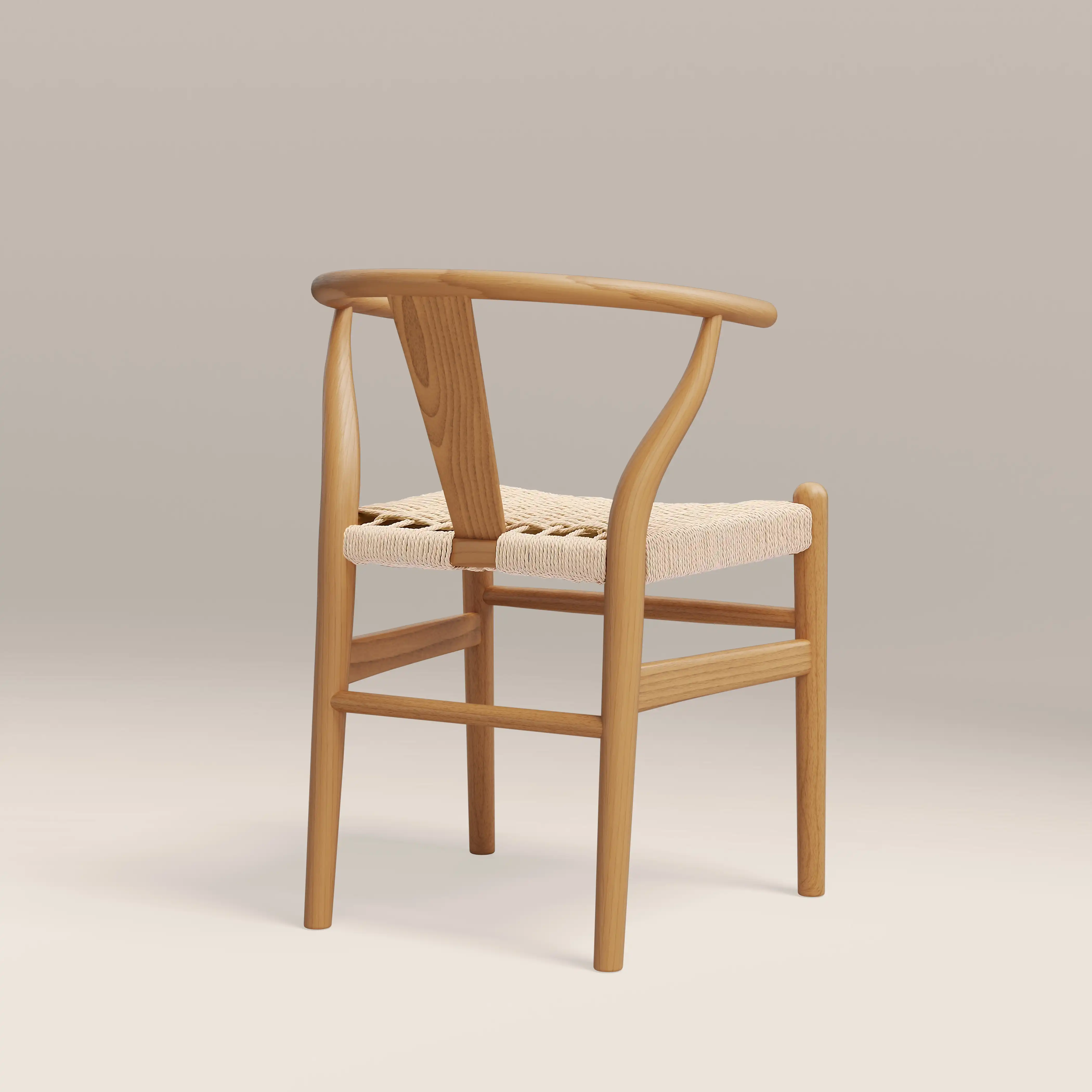 Bjorn Wooden Dining Chair | Natural Weave & Oak - Image 4