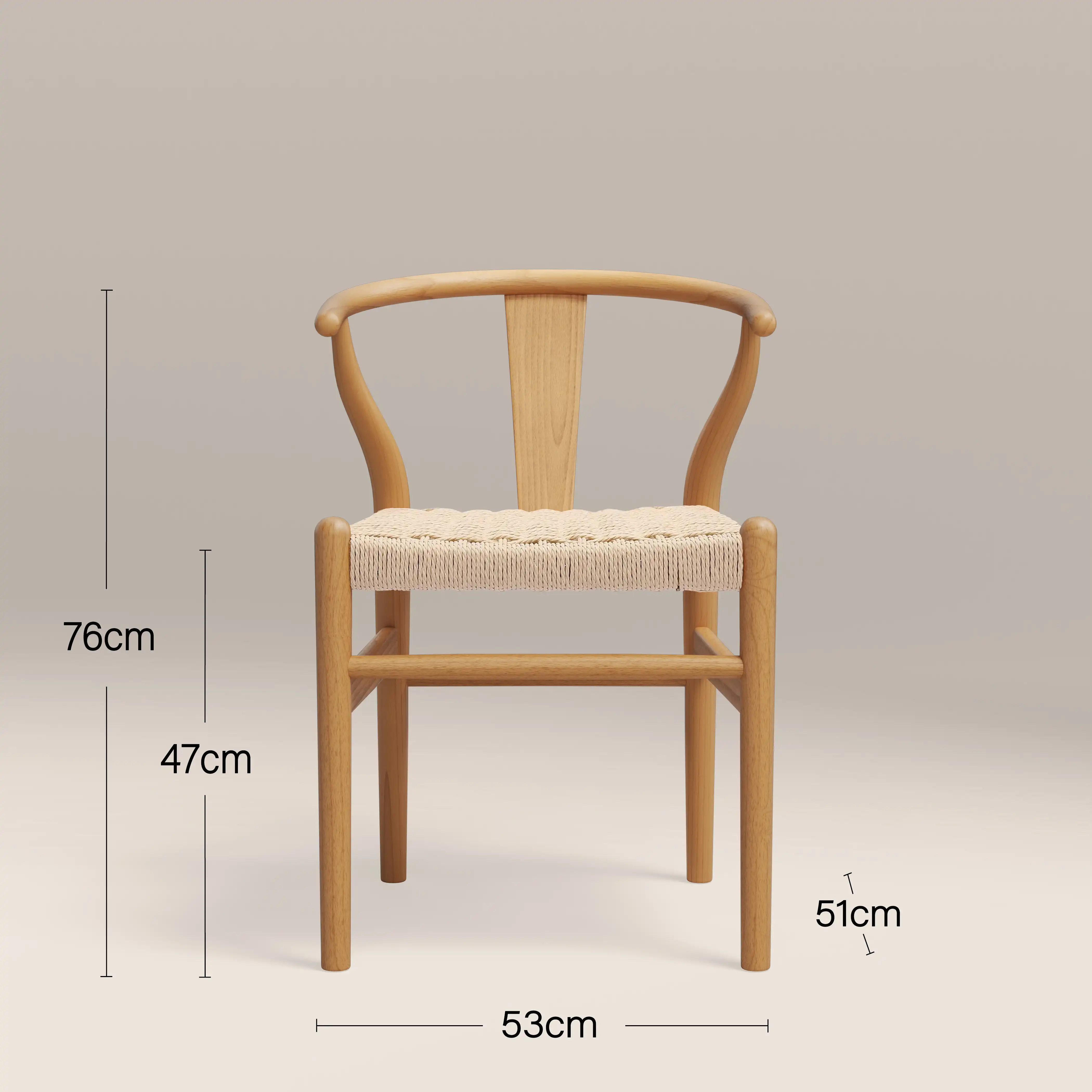 Bjorn Wooden Dining Chair | Natural Weave & Oak - Image 6