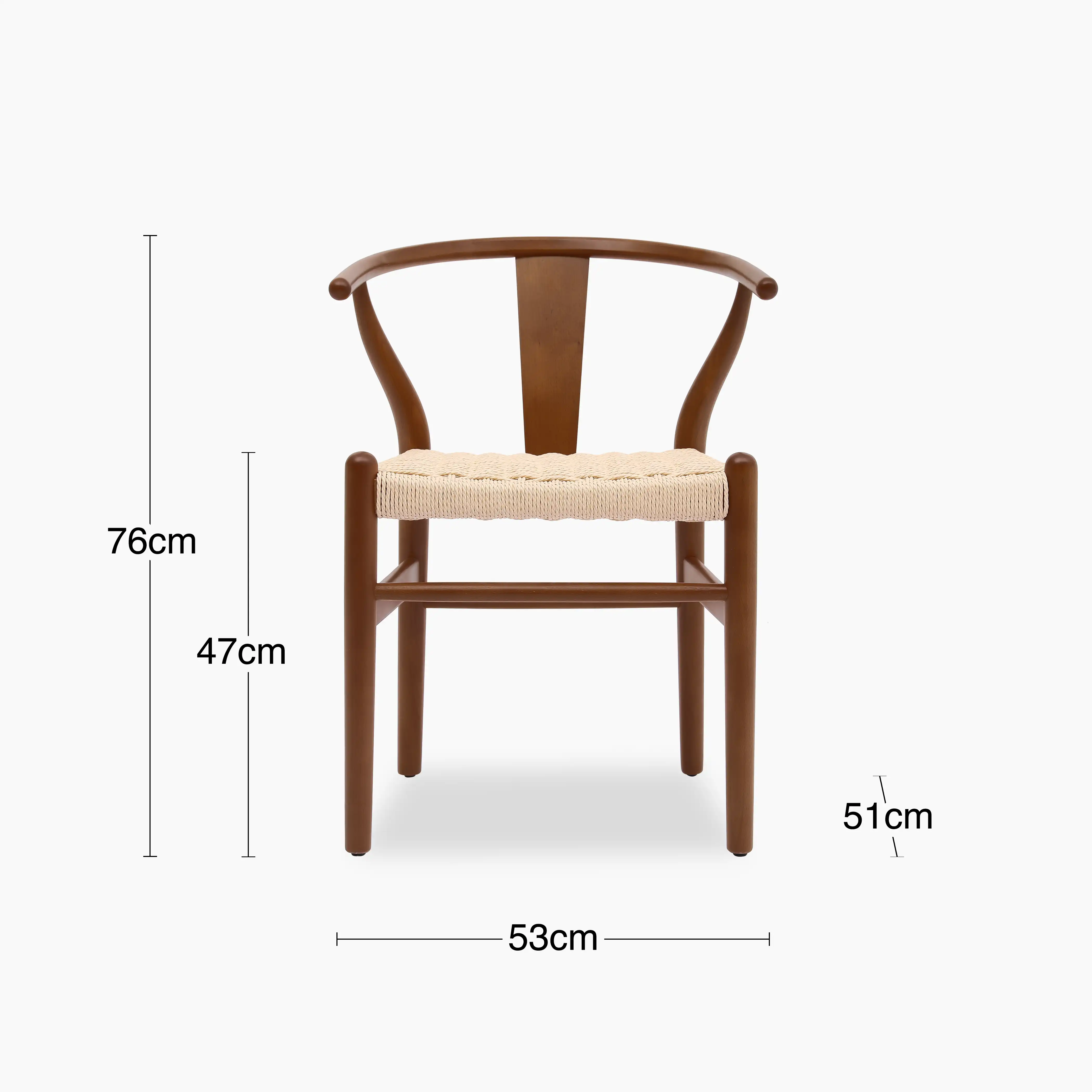 Bjorn Wooden Dining Chair | Natural Weave & Walnut - Image 7