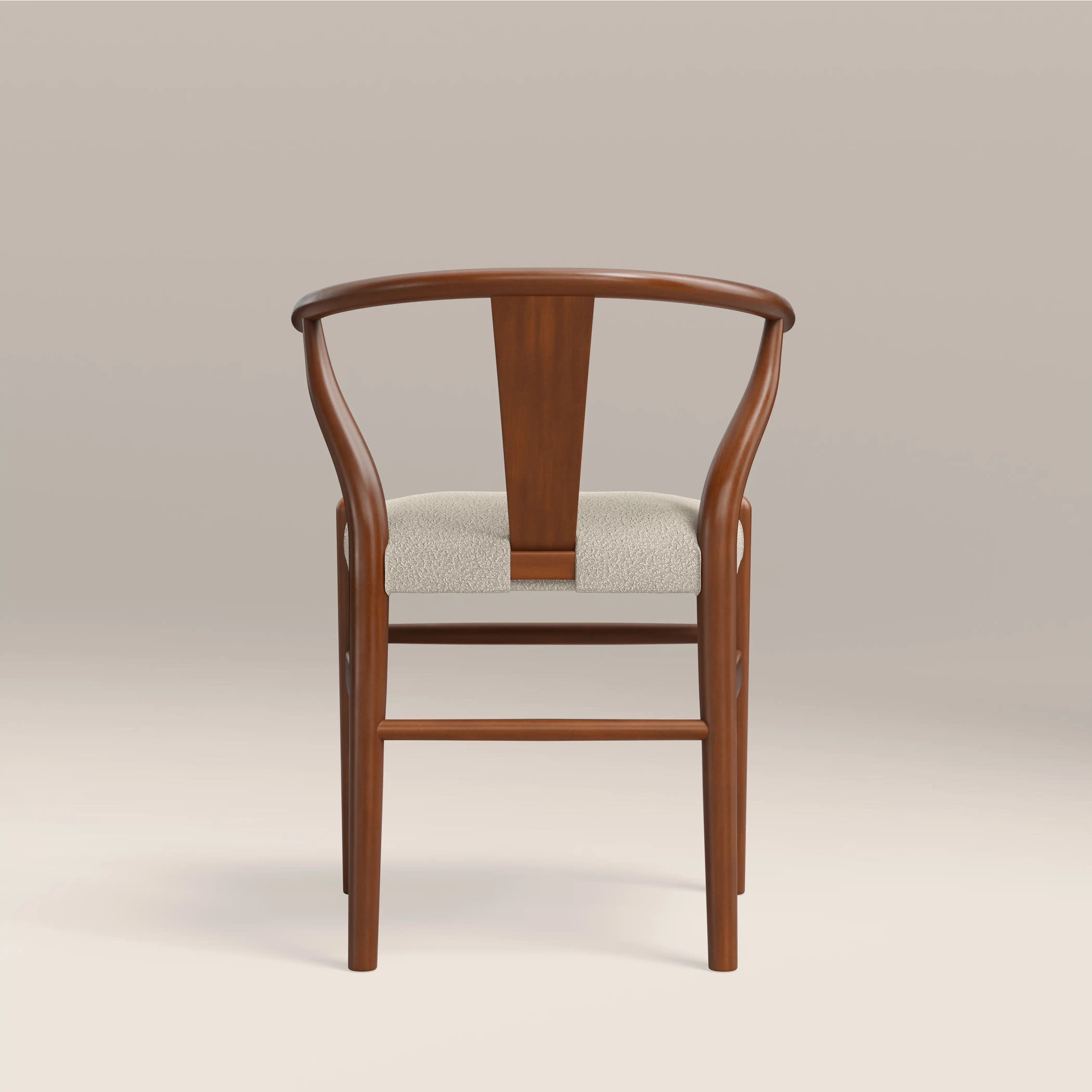 Bjorn Wooden Dining Chair | Speckled Stone Sustainable Boucle & Walnut - Image 6