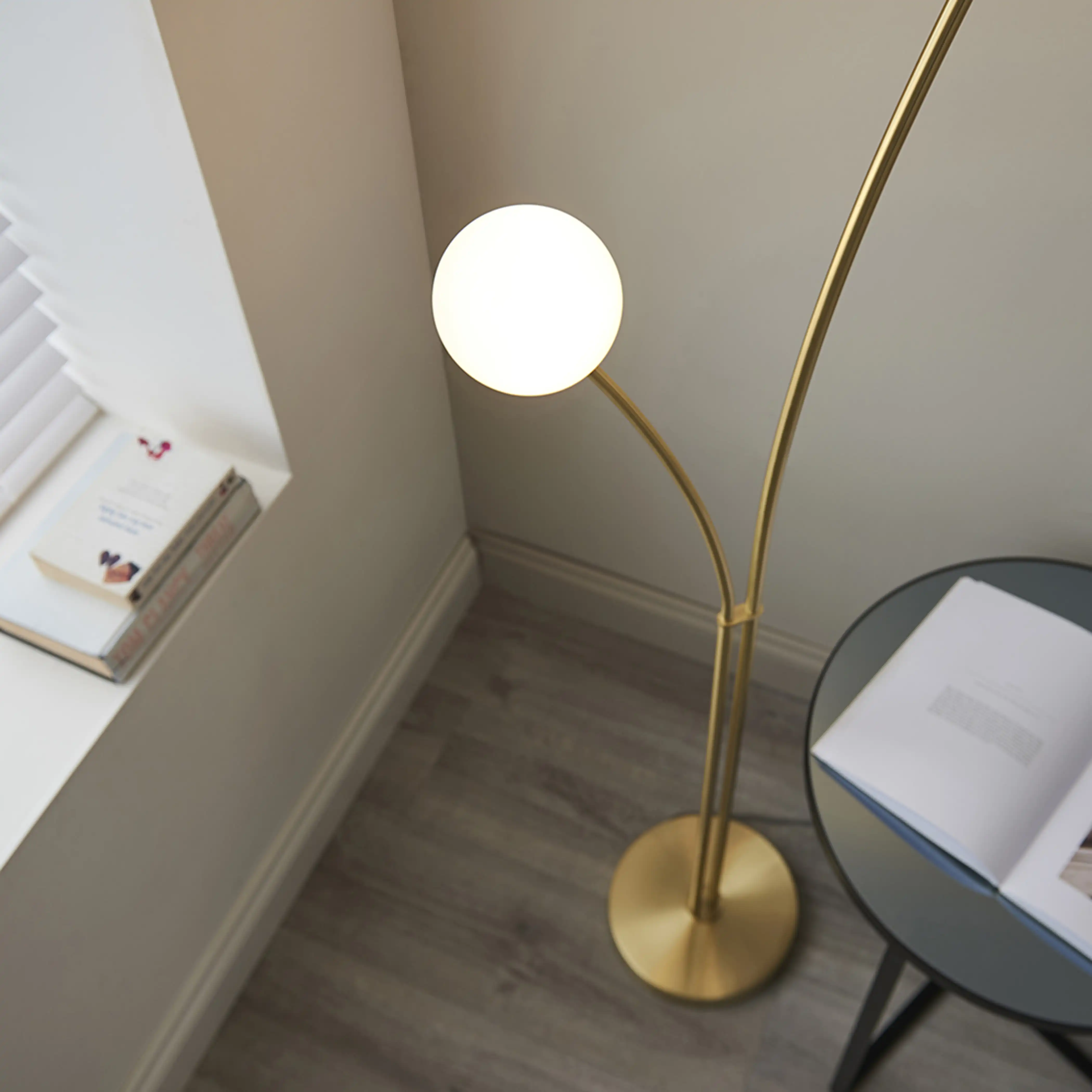 Bloom Floor Lamp | Opal & Brass - Image 6