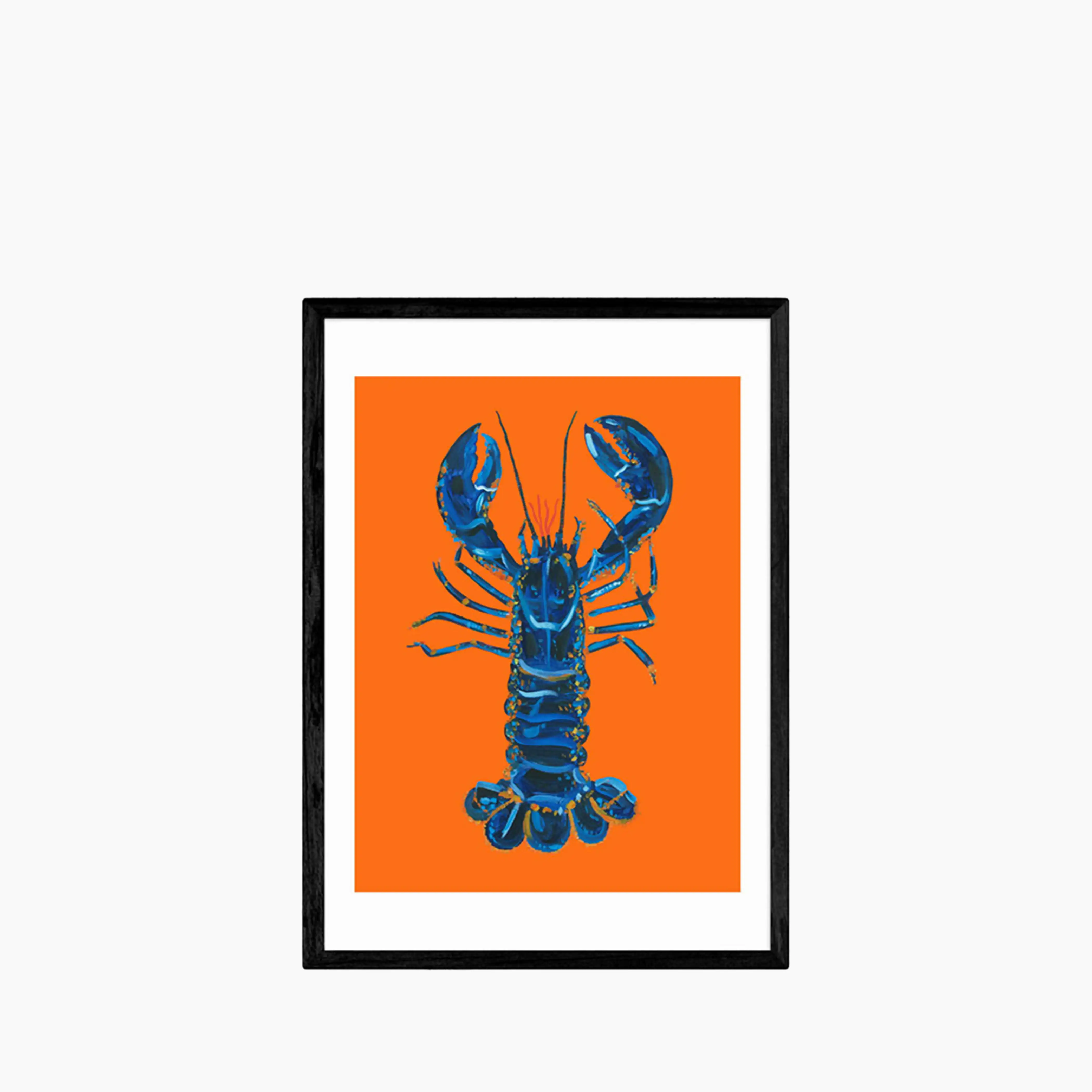Blue Lobster On Orange Graphic Print - Image 5