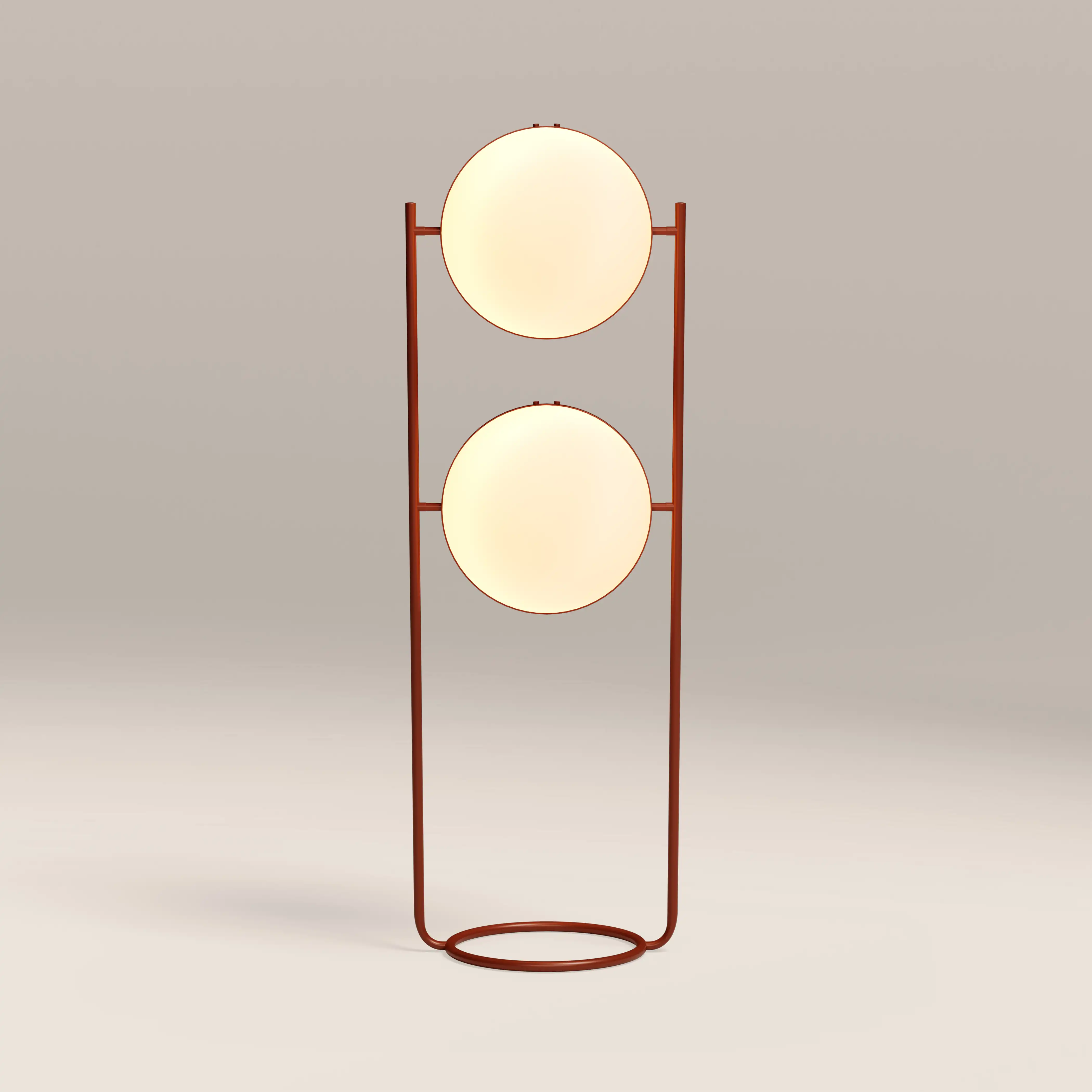 Bodie Floor Lamp | Opaque & Rust Red - Image 3
