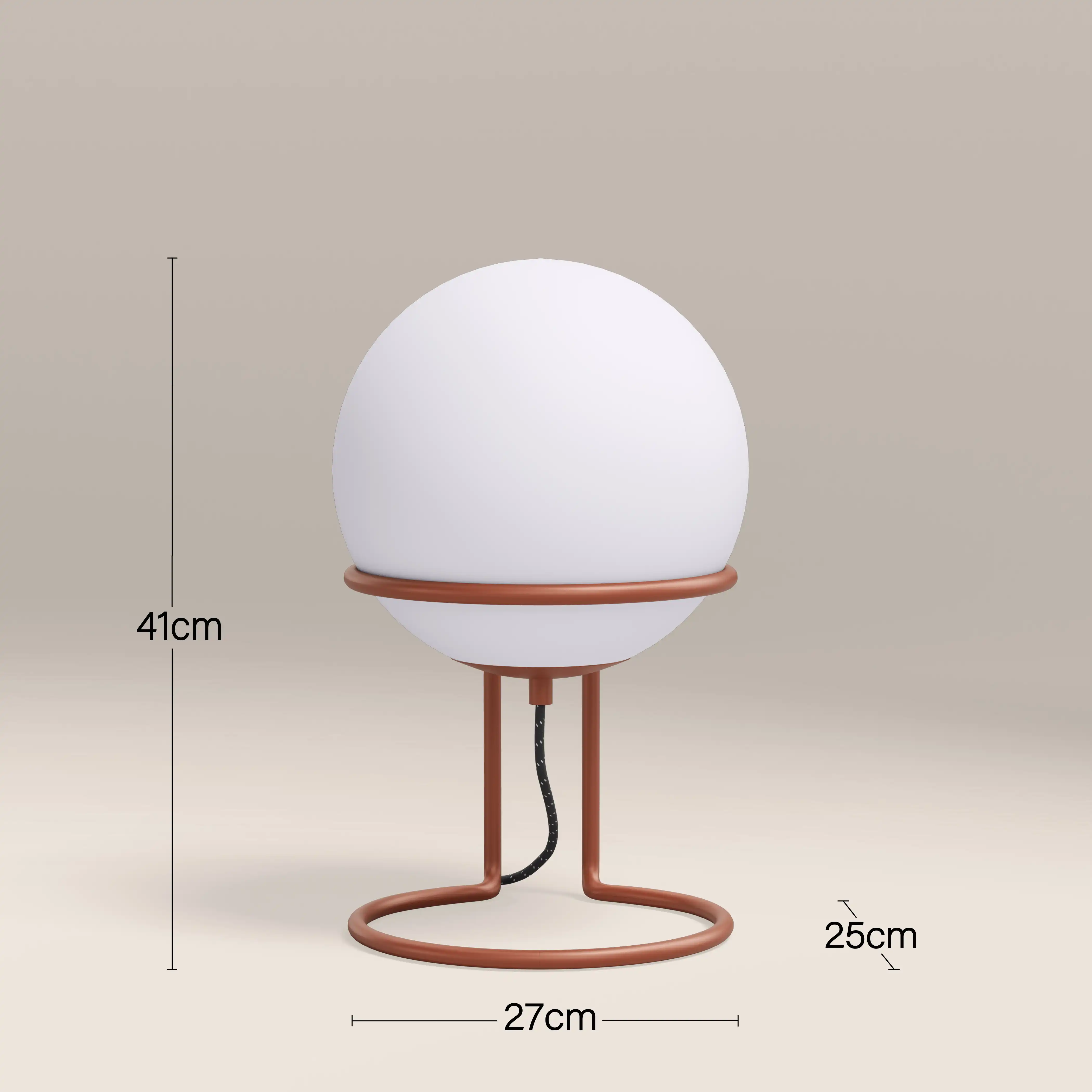 Bodie Table Lamp | Opaque & Rust Red - Image 3