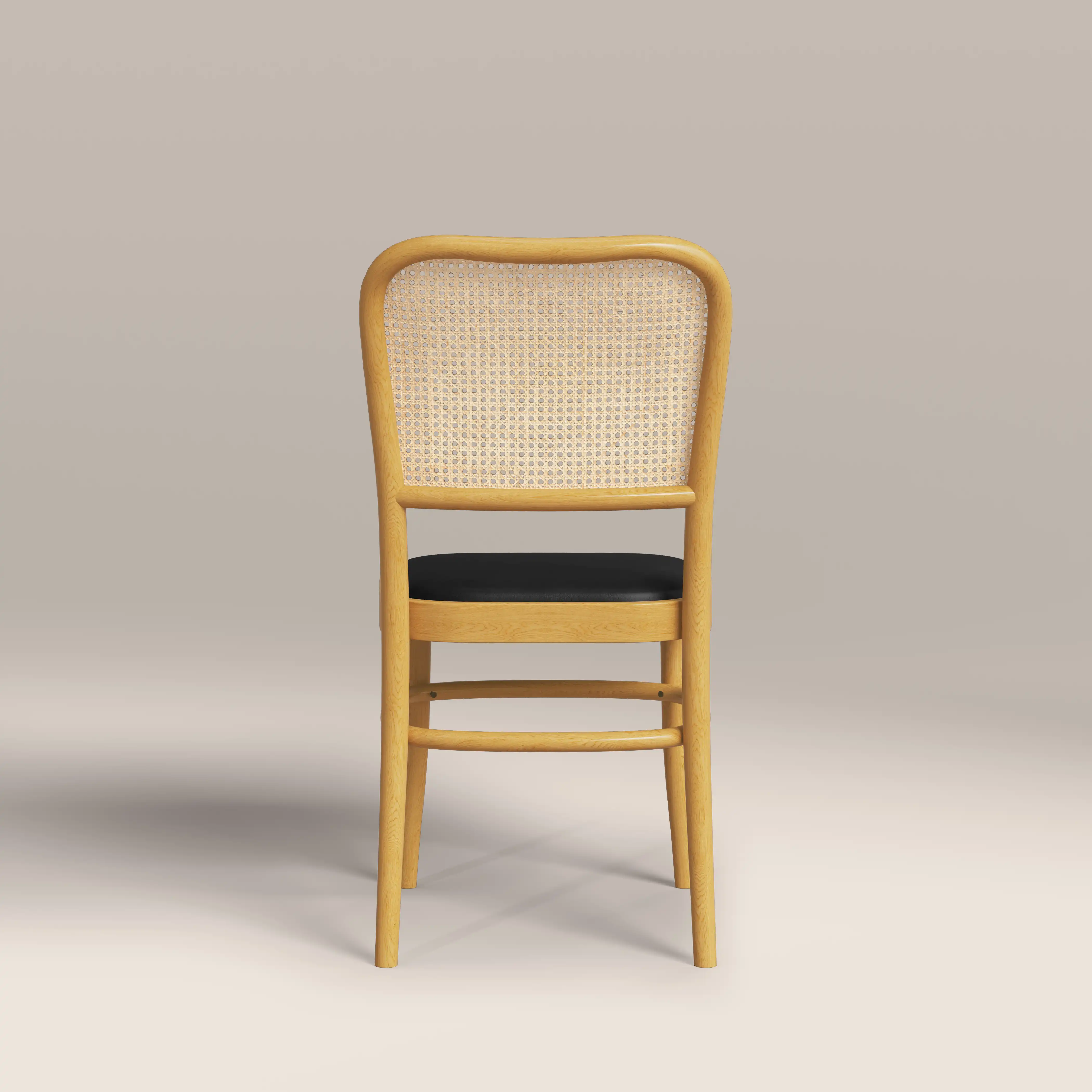 Bourne Wooden Dining Chair | Vintage Black Faux Leather & Oak - Image 6
