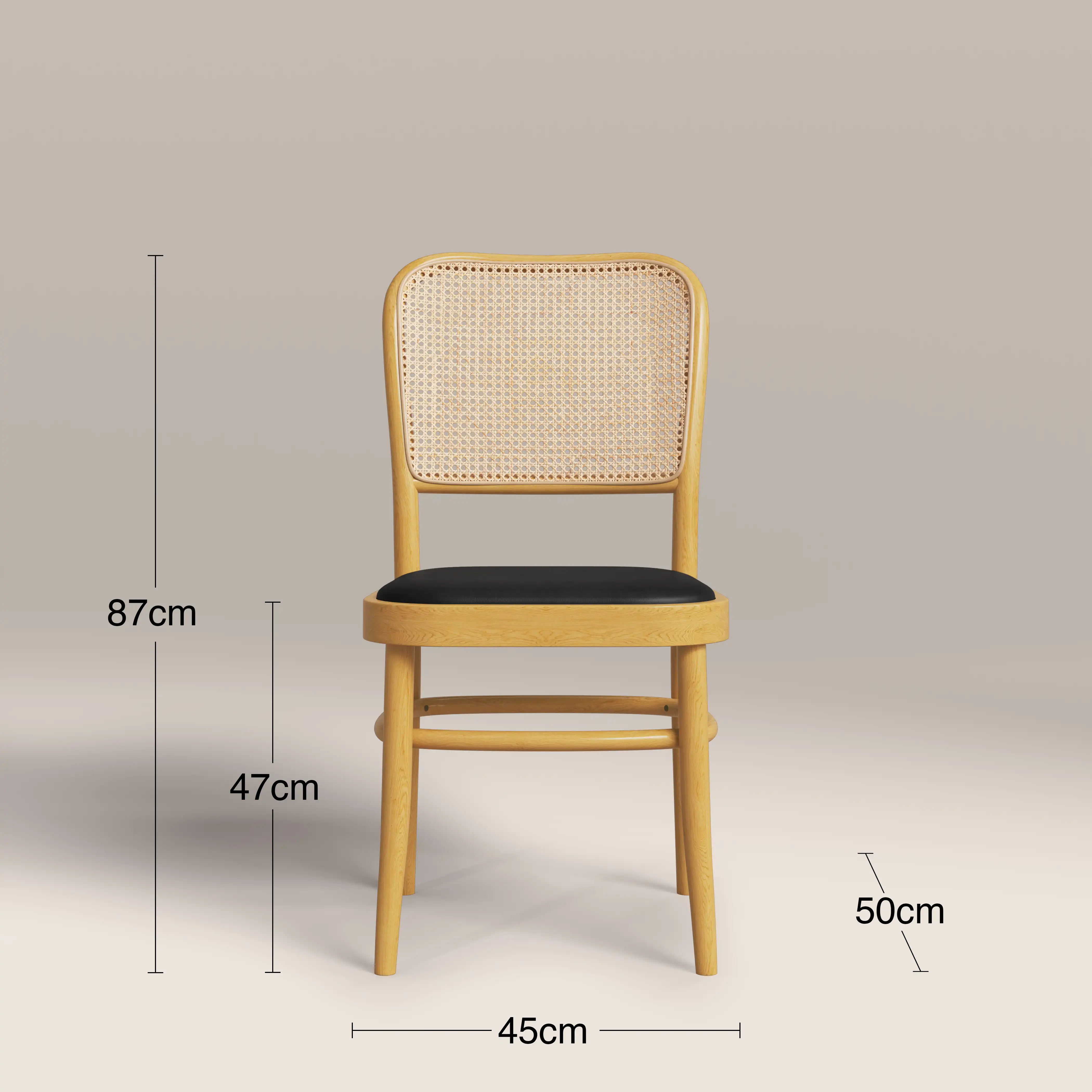 Bourne Wooden Dining Chair | Vintage Black Faux Leather & Oak - Image 7