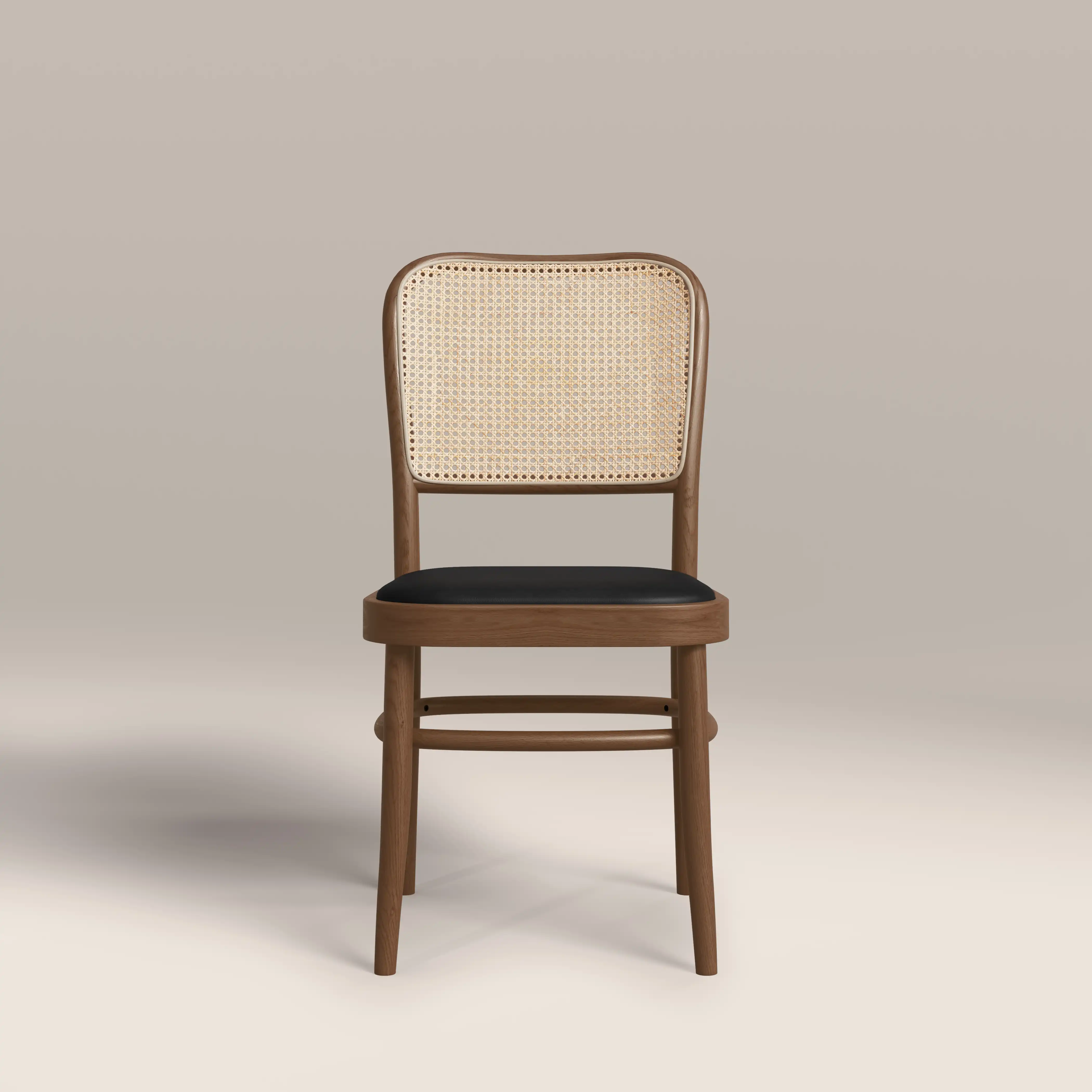 Bourne Wooden Dining Chair | Vintage Black Faux Leather & Walnut - Image 2