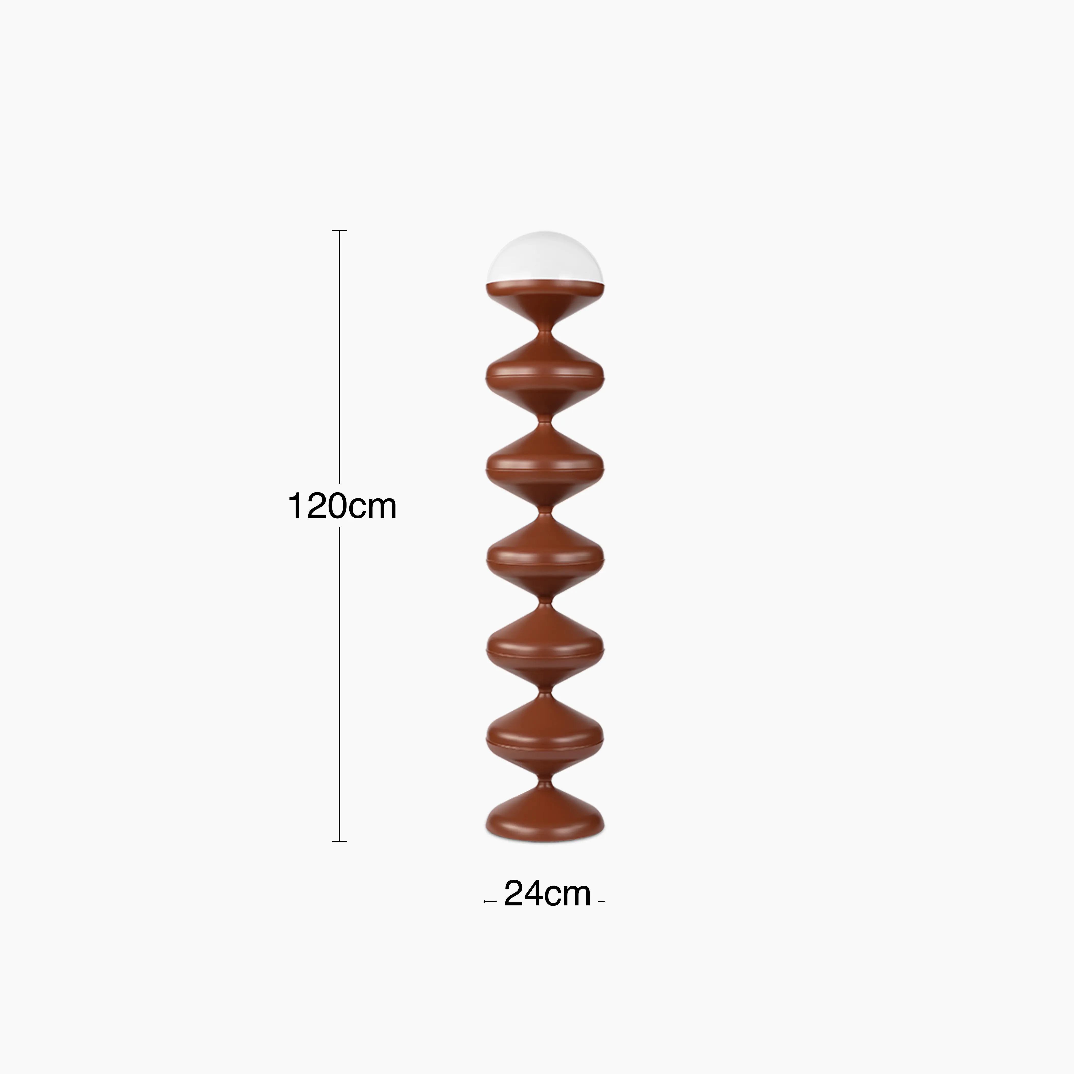 Brandon Floor Lamp | Opaque & Rust Red - Image 4