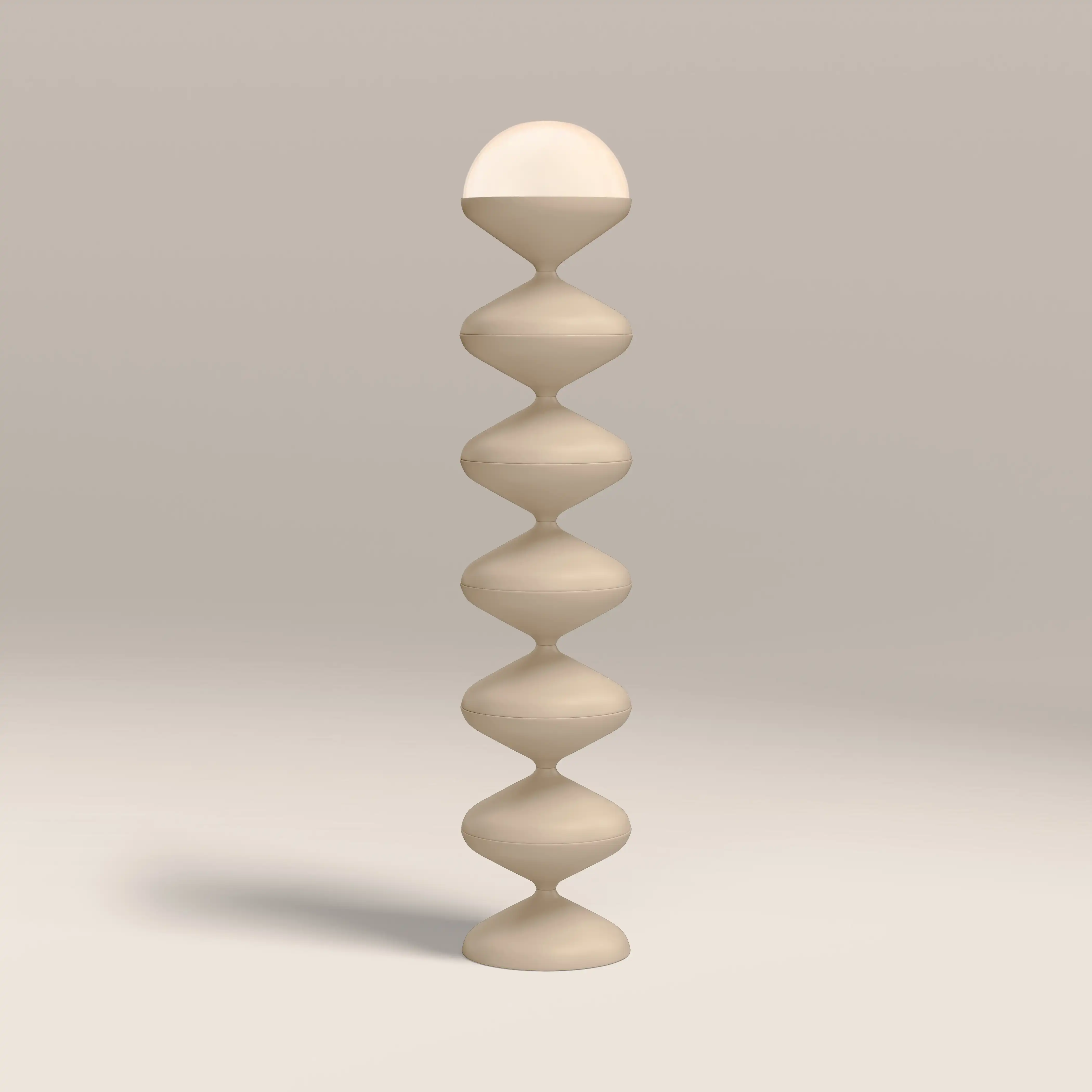 Brandon Floor Lamp | Opaque & Taupe - Image 3