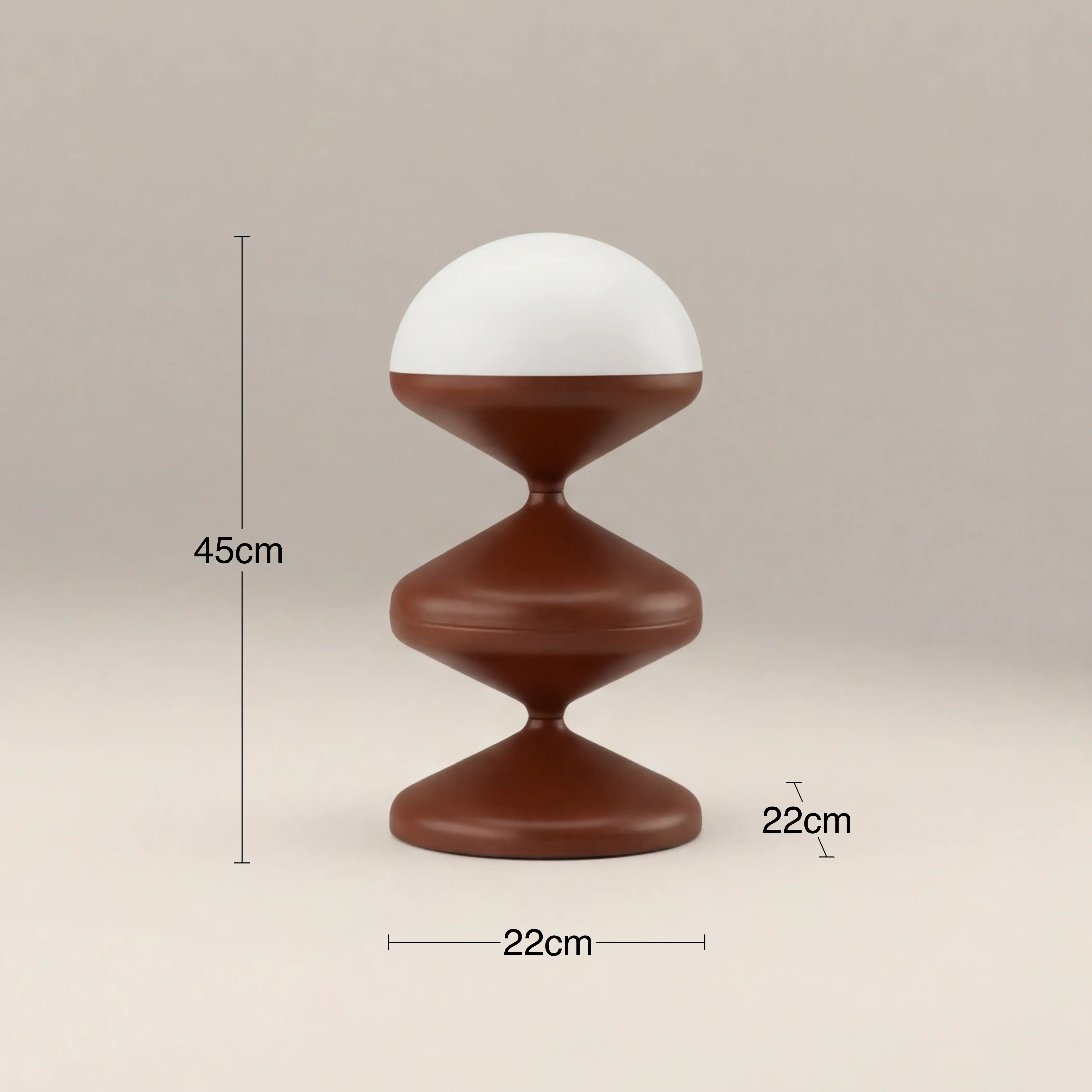 Brandon Table Lamp | Opaque & Rust Red - Image 5